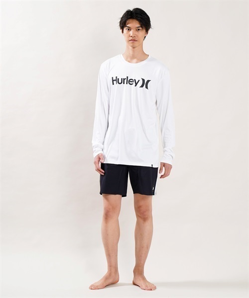 Hurley ハーレー メンズ ラッシュガード 長袖 UVカット 水陸両用 ユーティリティ ラッシュTシャツ 吸水速乾  MRG2310033(GY-S)