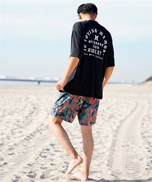 Hurley ハーレー PHANTOM 23S01MRG05 メンズ ラッシュガード 半袖 UVカット モックネック ラッシュTシャツ 水陸両用 ユーティリティ KX2 E25(WT-M)