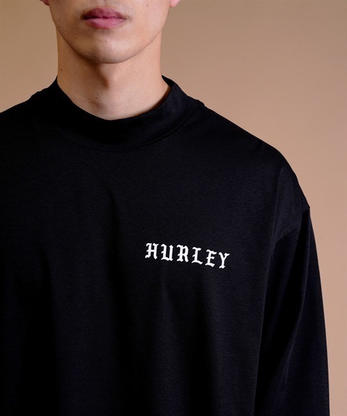 Hurley ハーレー 23S01MRG06 メンズ ラッシュガード 長袖 UVカット モックネック ラッシュロンT 水陸両用 ユーティリティ KX2 E25(BK-M)