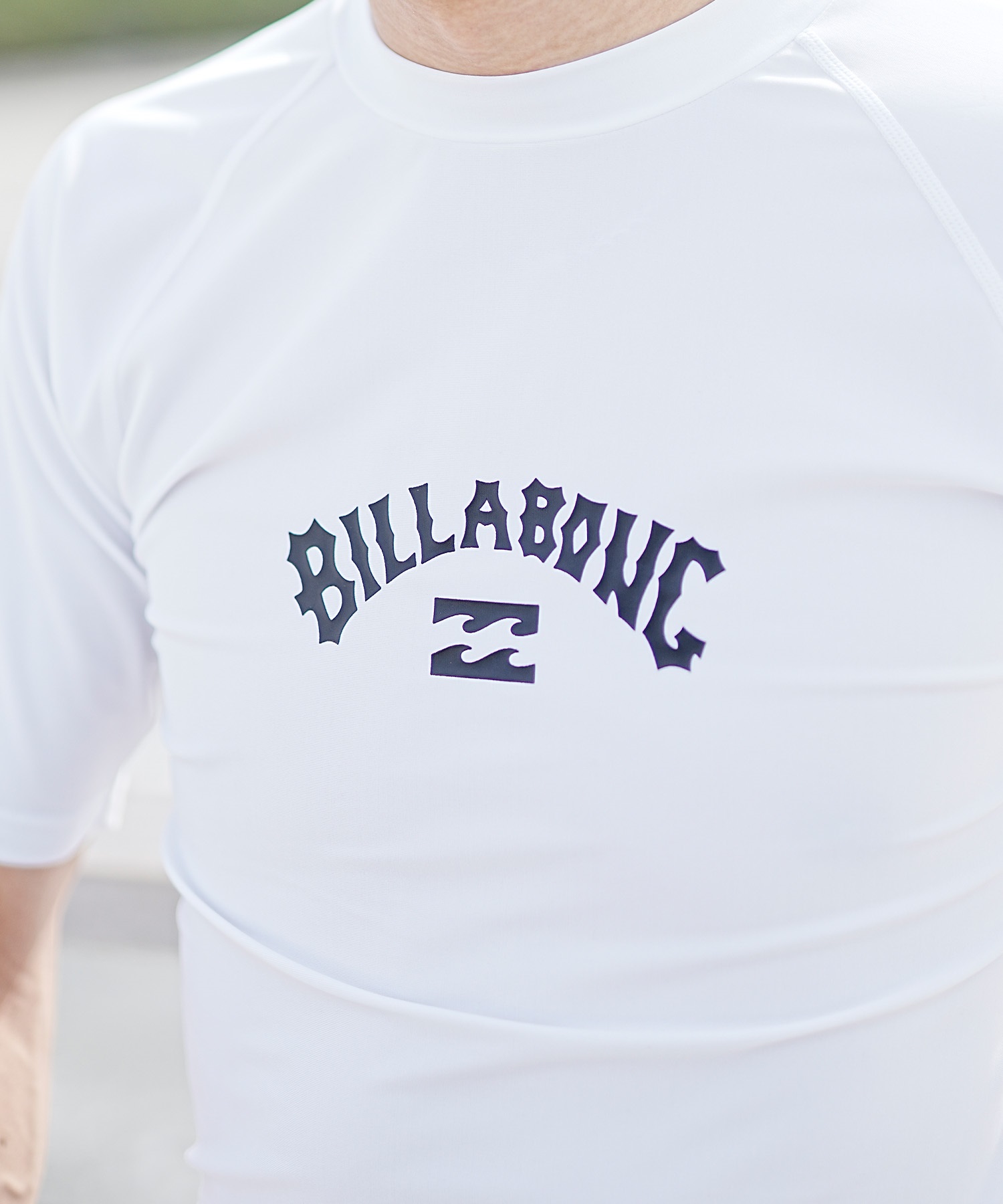 BILLABONG ビラボン メンズ 半袖 ラッシュガード タイトフィット ラウンドネック UVカット BE011-852(WHT-M)