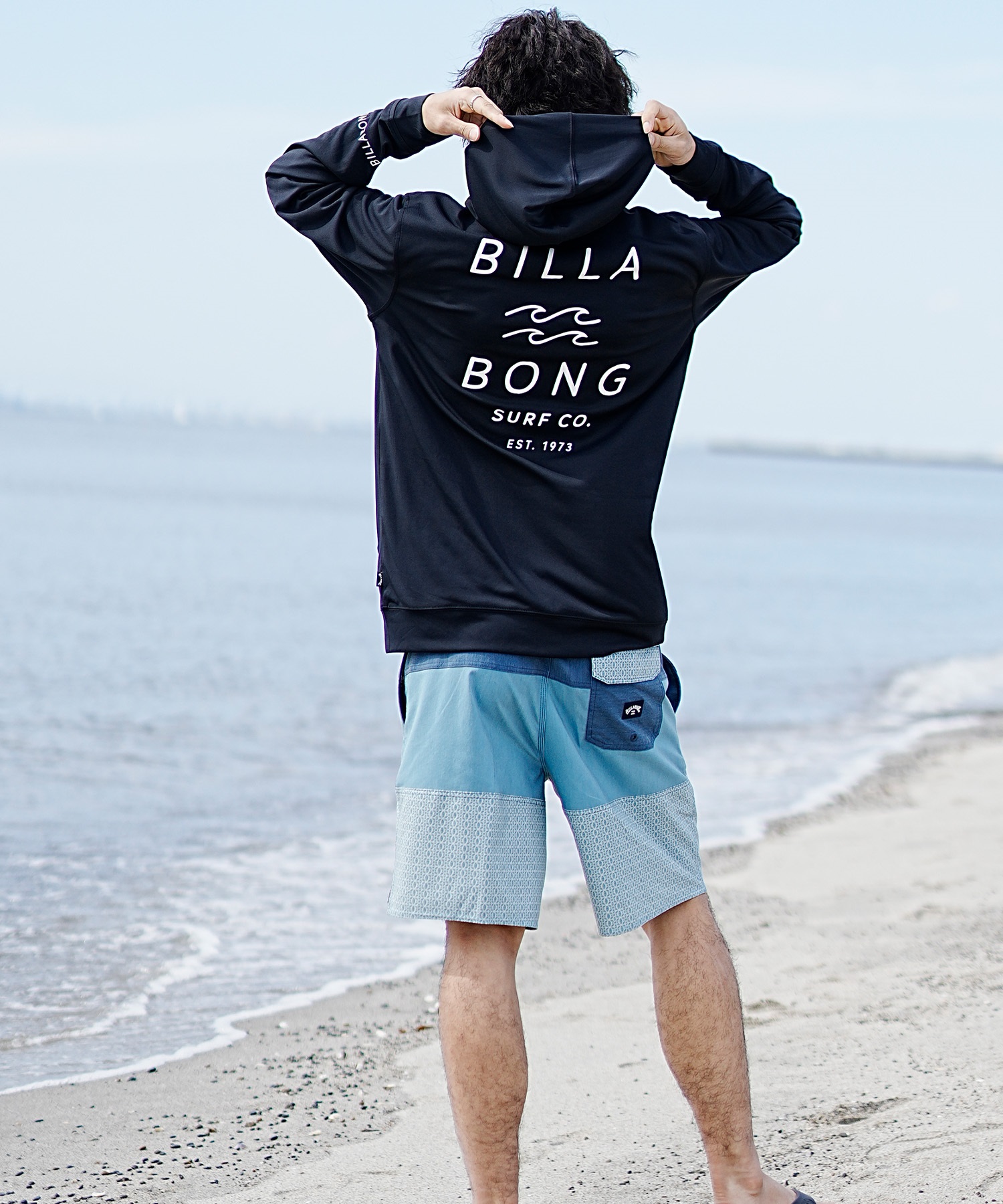 BILLABONG ビラボン メンズ 長袖 ラッシュガード ジップアップ パーカー UVカット BE011-855(WHT-S)