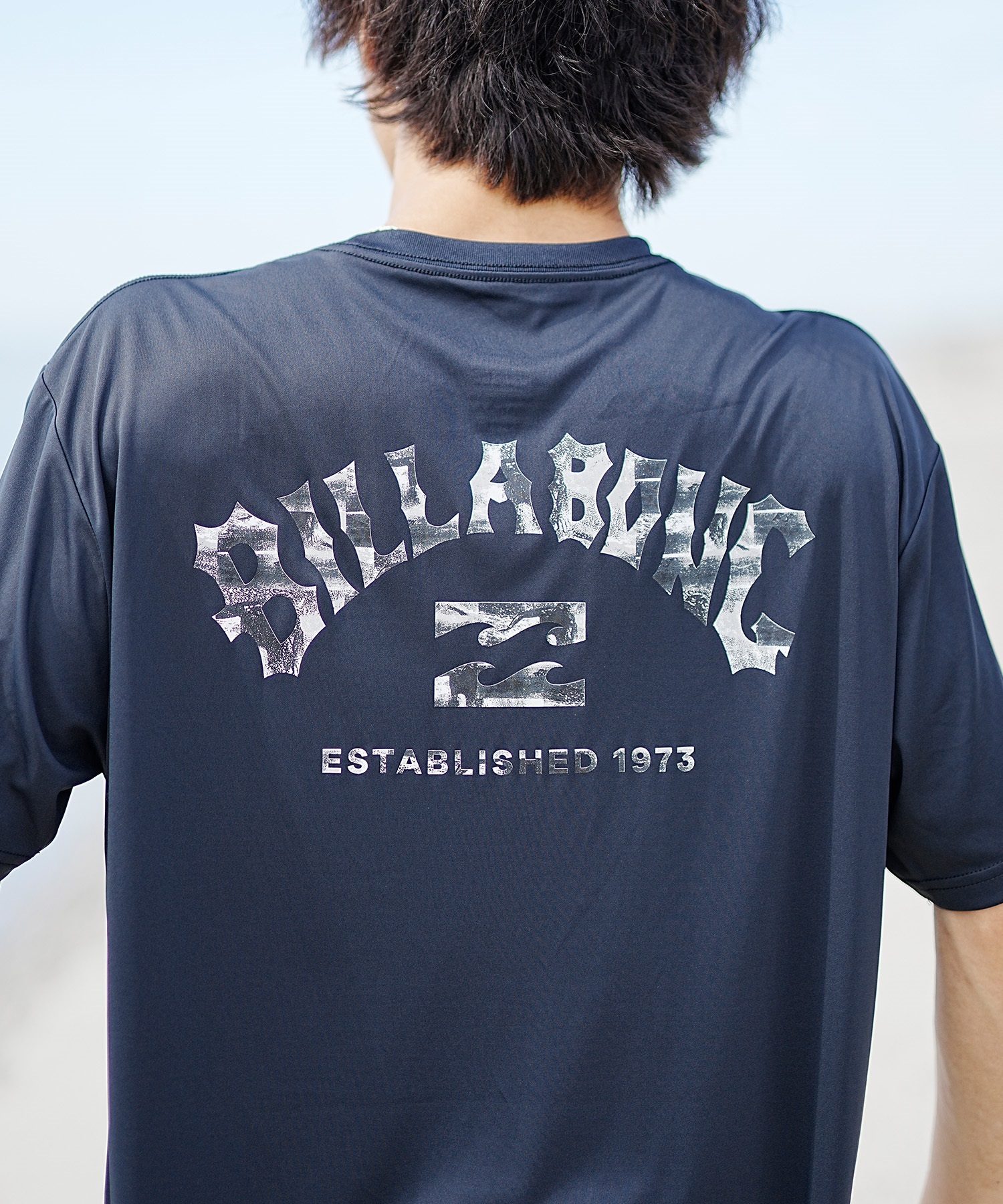 BILLABONG ビラボン メンズ 半袖 ラッシュガード Tシャツ バックプリント ユーティリティ 水陸両用 UVカット BE011-856(WHT-M)