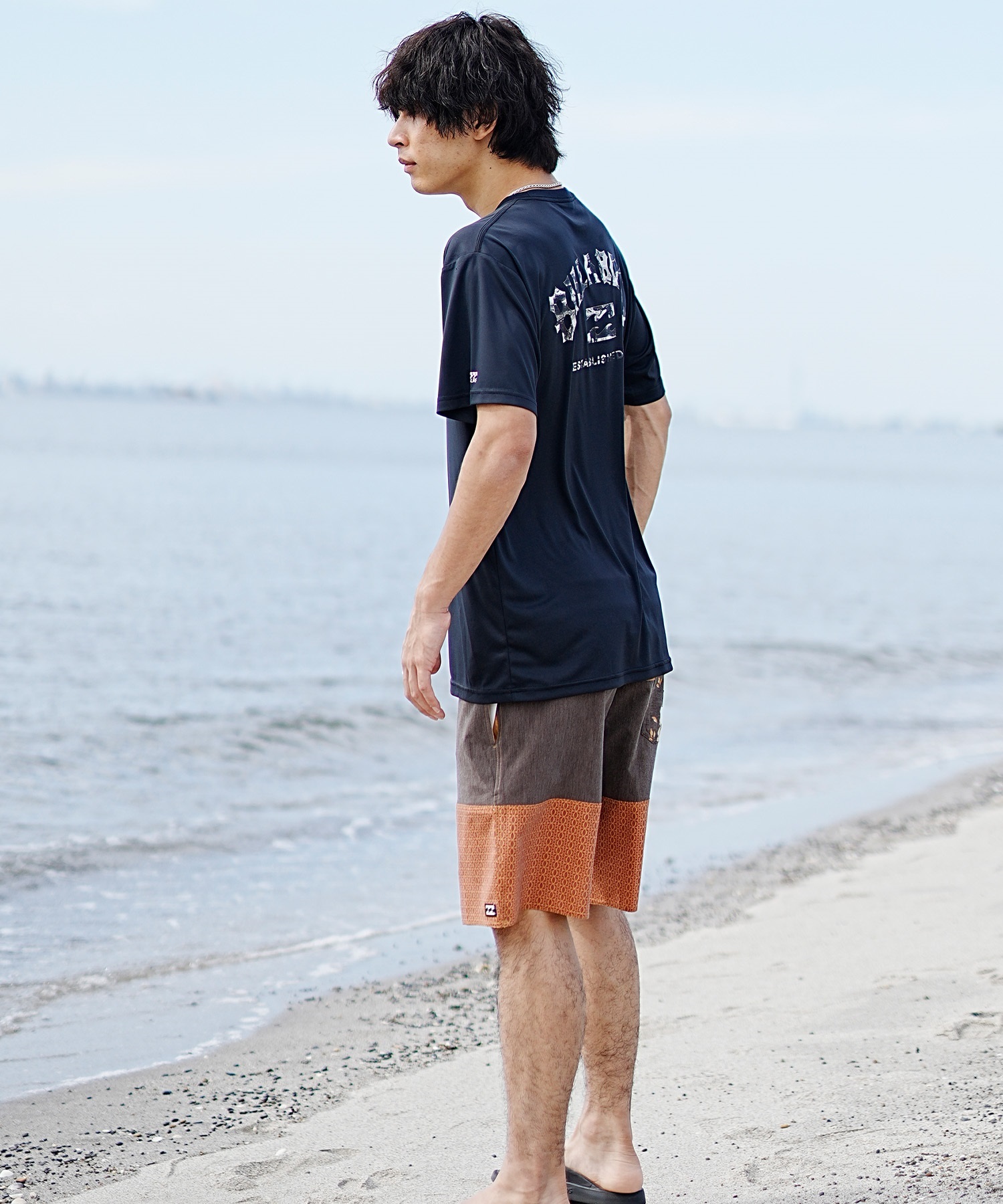 BILLABONG ビラボン メンズ 半袖 ラッシュガード Tシャツ バックプリント ユーティリティ 水陸両用 UVカット BE011-856(WHT-M)