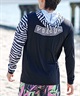 VOLCOM ボルコム メンズ ラッシュガード ジップアップ パーカー 長袖 水着 UVカット バックプリント A9312405(BLK-S)