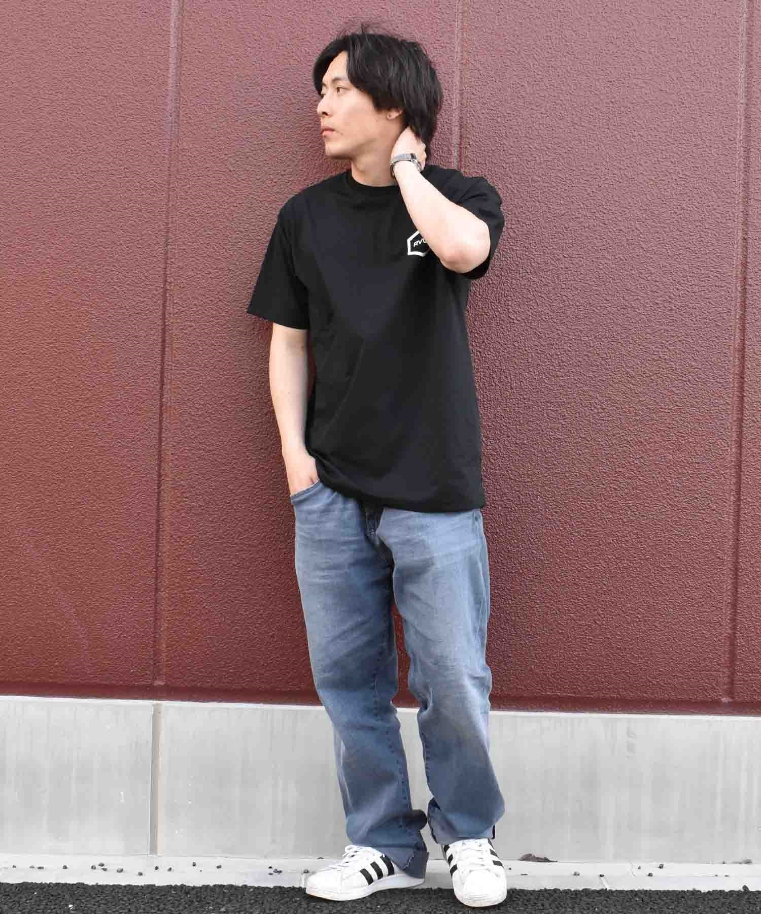 【クーポン対象】【ムラサキスポーツ限定】  RVCA ルーカ HEX SURF SS メンズ ラッシュガード 半袖 Tシャツ 水陸両用 ユーティリティ BE041-P81(BBL-S)