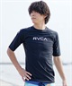 RVCA ルーカ メンズ ラッシュガード 水着 半袖 吸水速乾 ブランドロゴ UVカット BE041-863(CAM-S)