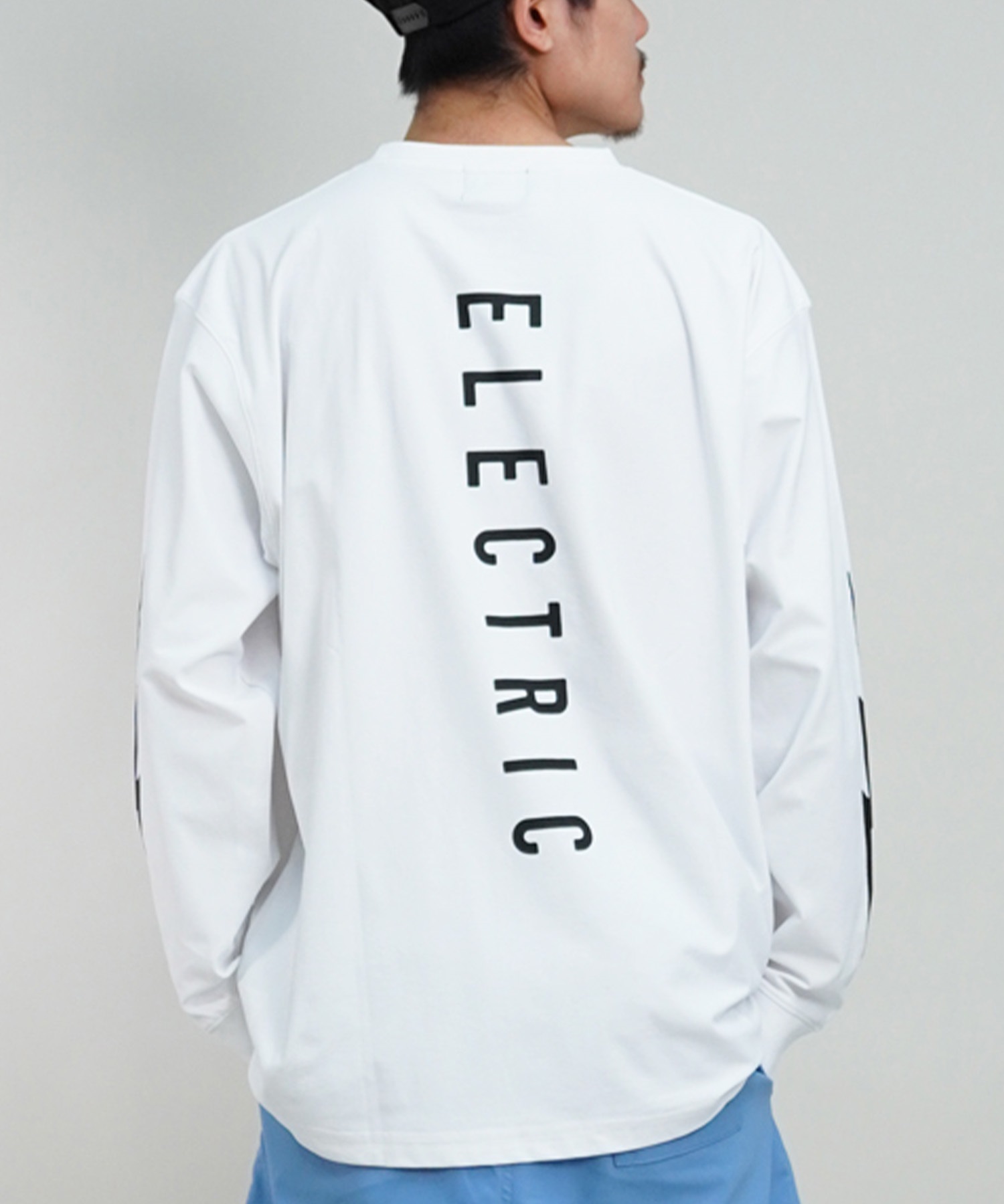 Electric エレクトリック メンズ 長袖ラッシュガード 水陸両用 ユーティリティ 長袖Tシャツ E24STM01 ムラサキスポーツ限定(BK/W-M)