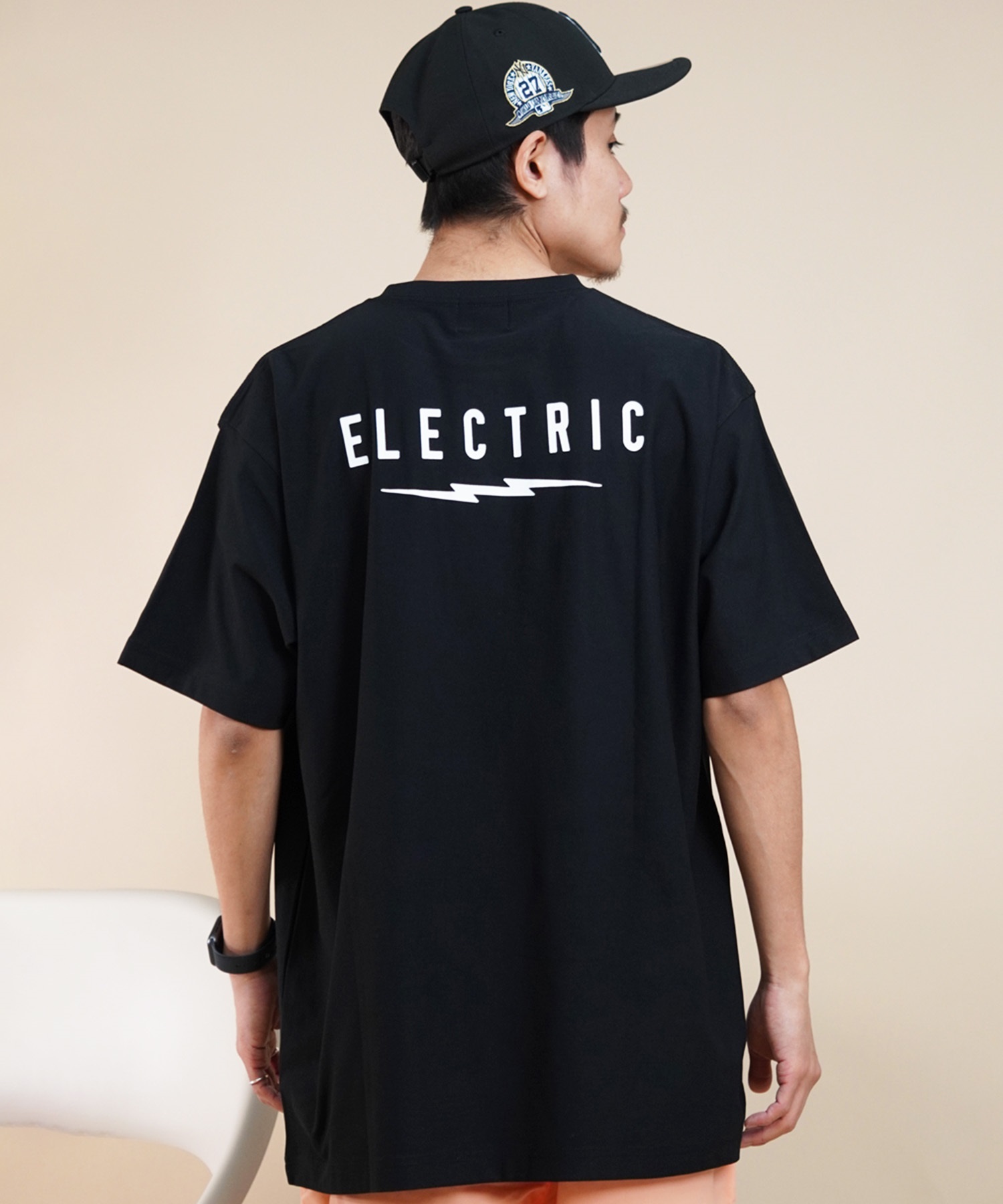 Electric エレクトリック メンズ 半袖ラッシュガード 水陸両用 ユーティリティ 半袖Tシャツ E24STM02 ムラサキスポーツ限定(BK/SB-M)