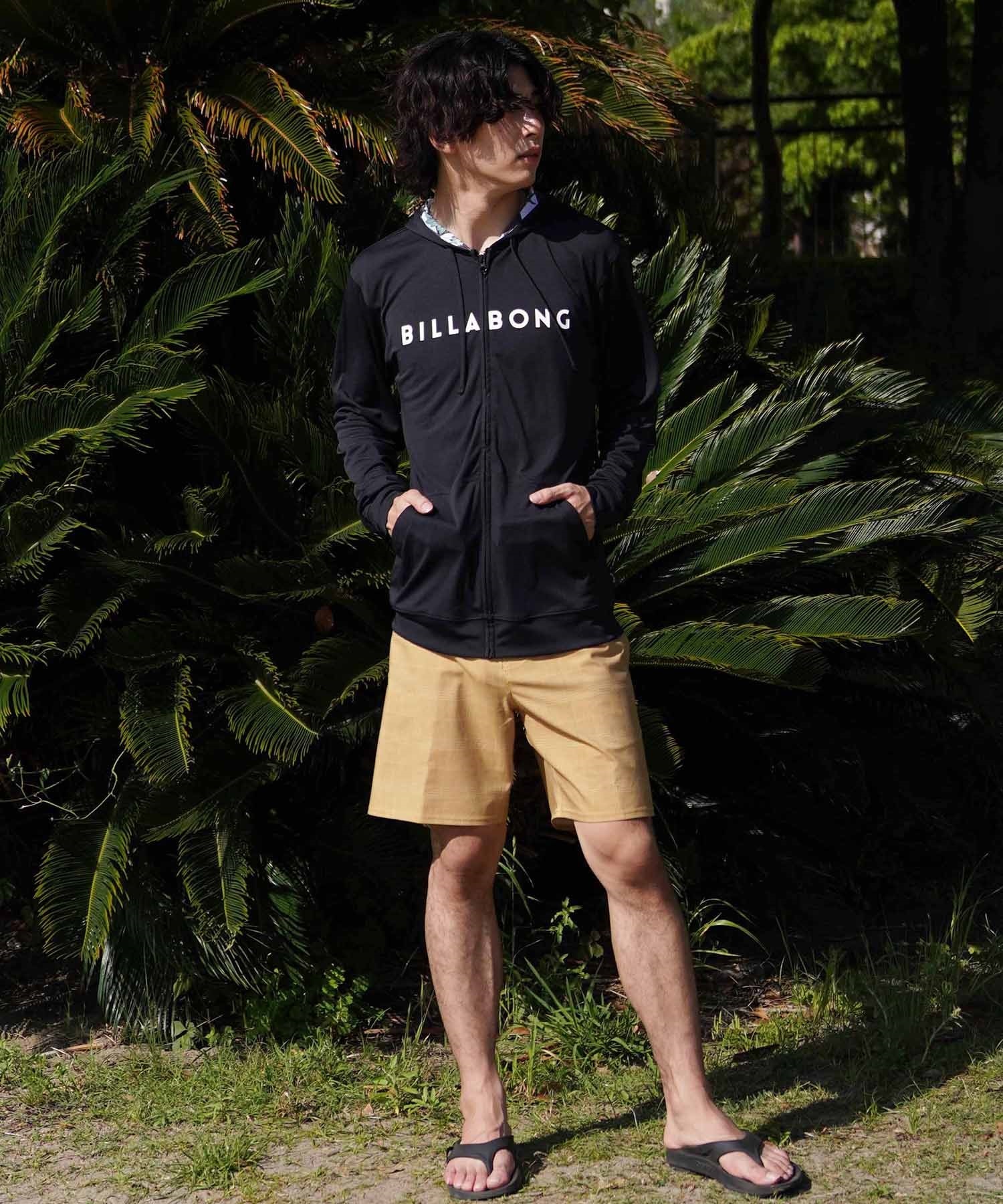 BILLABONG ビラボン メンズ 長袖 ラッシュガード パーカー ジップアップ UVケア ロゴ フード BE01A-852(NVY-S)