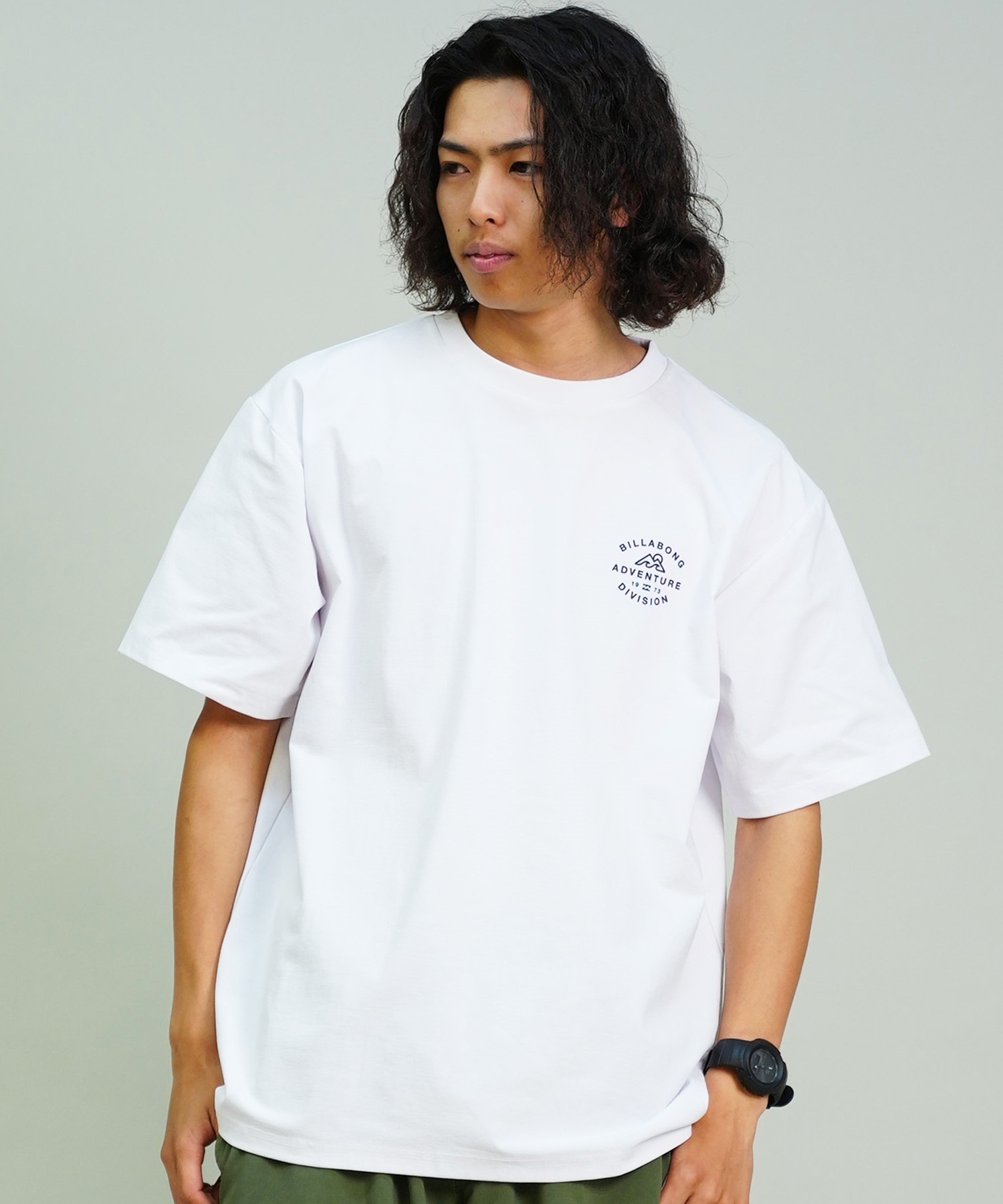 BILLABONG ビラボン ラッシュガード 半袖 水陸両用 メンズ Tシャツ バックプリント UVカット ユーティリティ FIRMA STRETCH TEE BE01A-862(BGY-M)