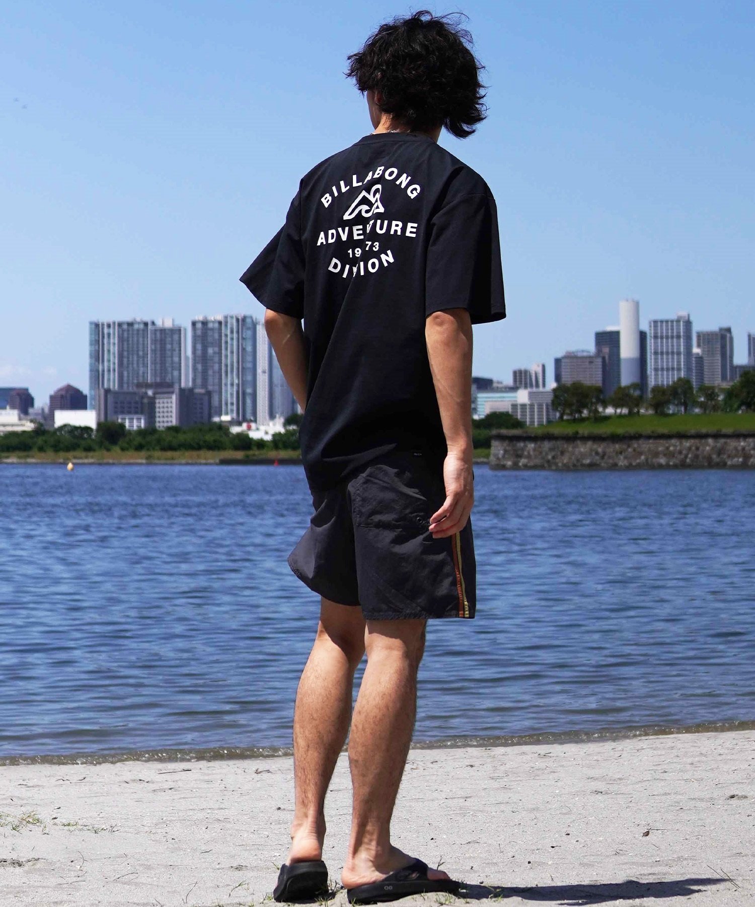 BILLABONG ビラボン ラッシュガード 半袖 水陸両用 メンズ Tシャツ バックプリント UVカット ユーティリティ FIRMA STRETCH TEE BE01A-862(BGY-M)