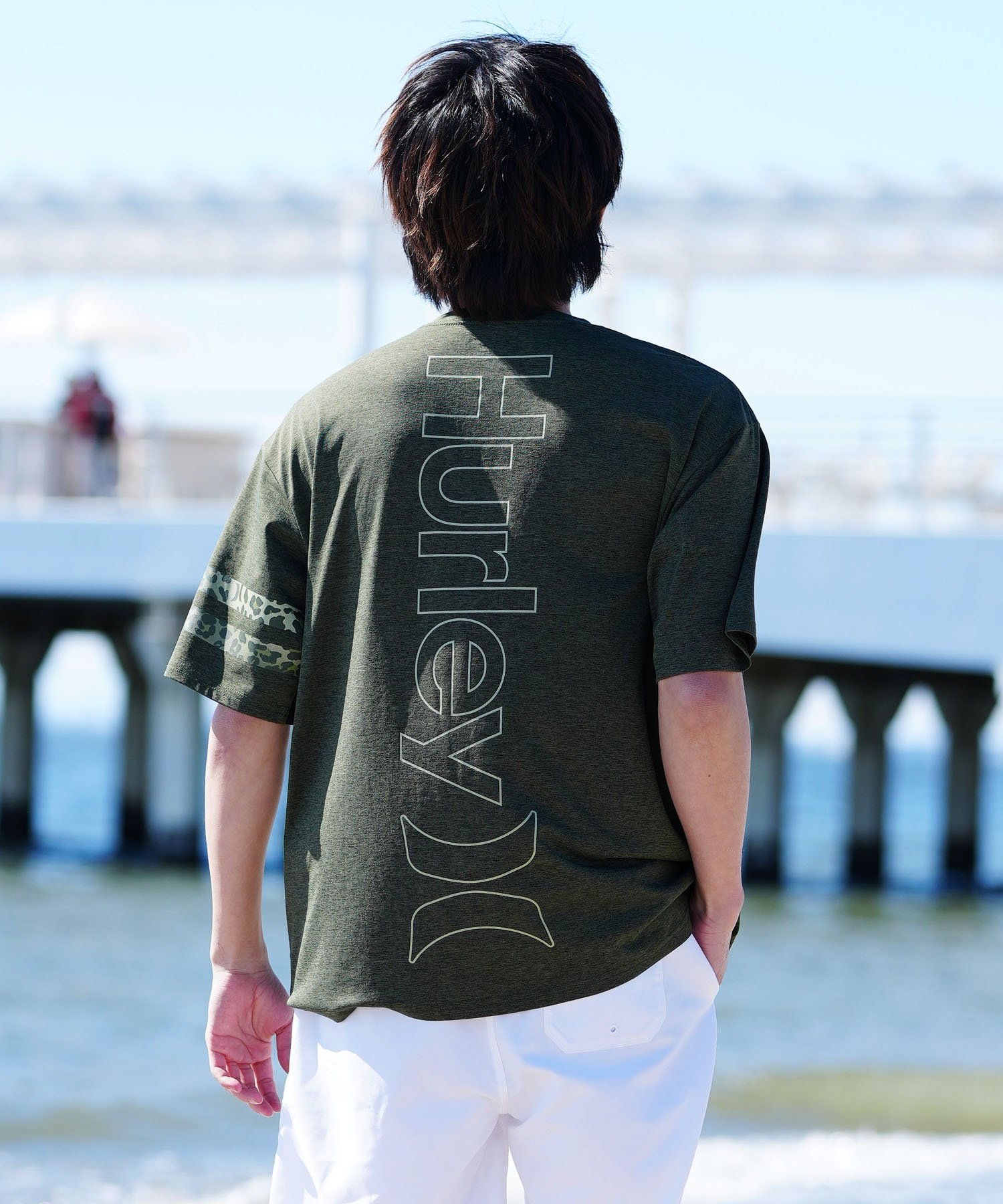 Hurley ハーレー PHANTOM OVERSIZE LEOPAD BLOCK PARTY メンズ ラッシュガード 半袖 MUT2411002(WHT-M)