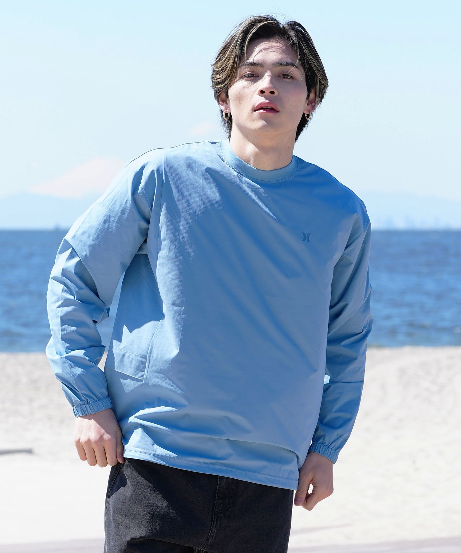 Hurley ハーレー PHANTOM WOVEN LONG SLEEVE ファントム ウーブン メンズ ラッシュガード 24MRSMRG10(BLK-M)