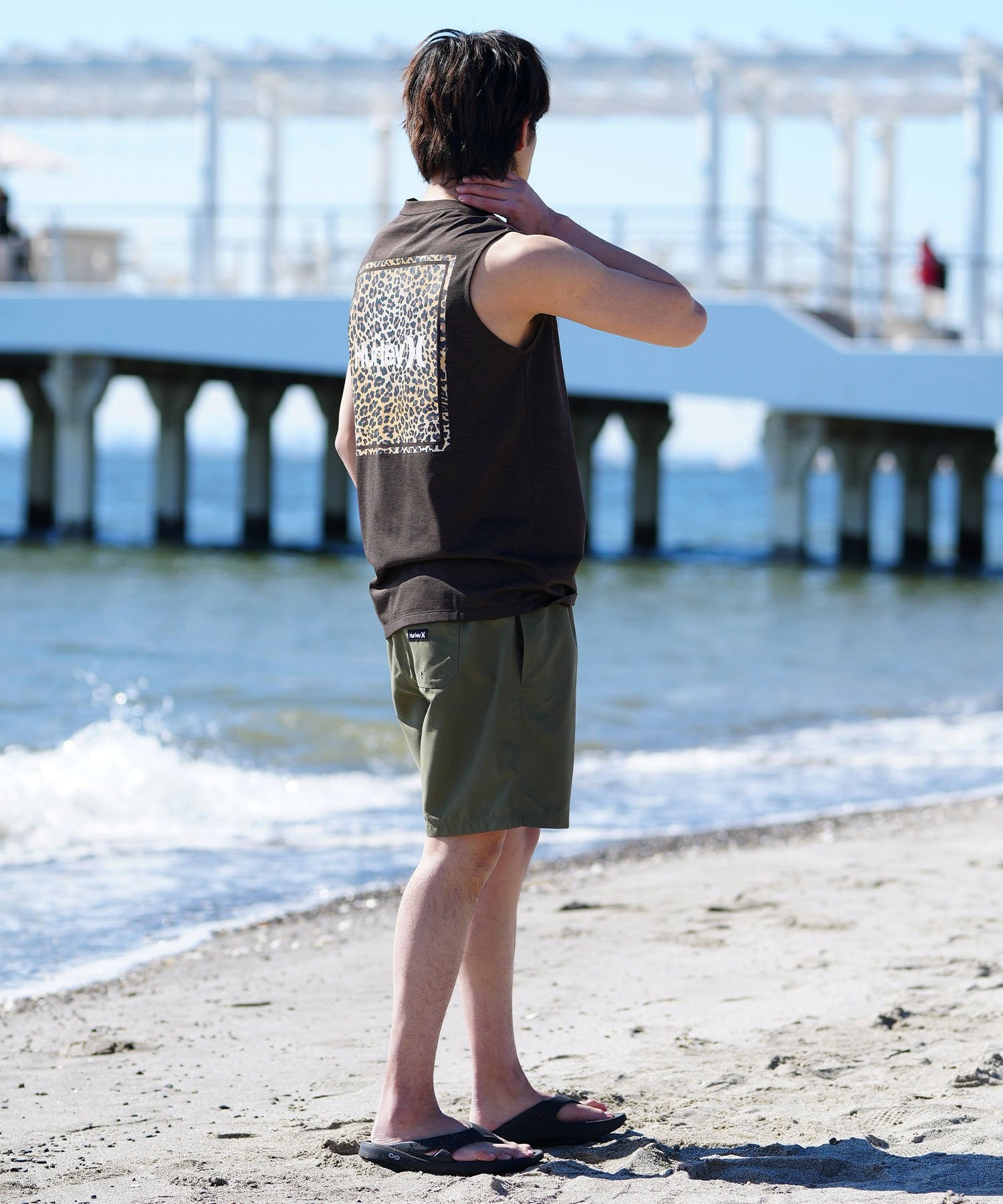 Hurley ハーレー PHANTOM LEOPAD SQUARE SLEEVELESS メンズ ラッシュガード 水陸両用 24MRSMUT011(WHT-S)