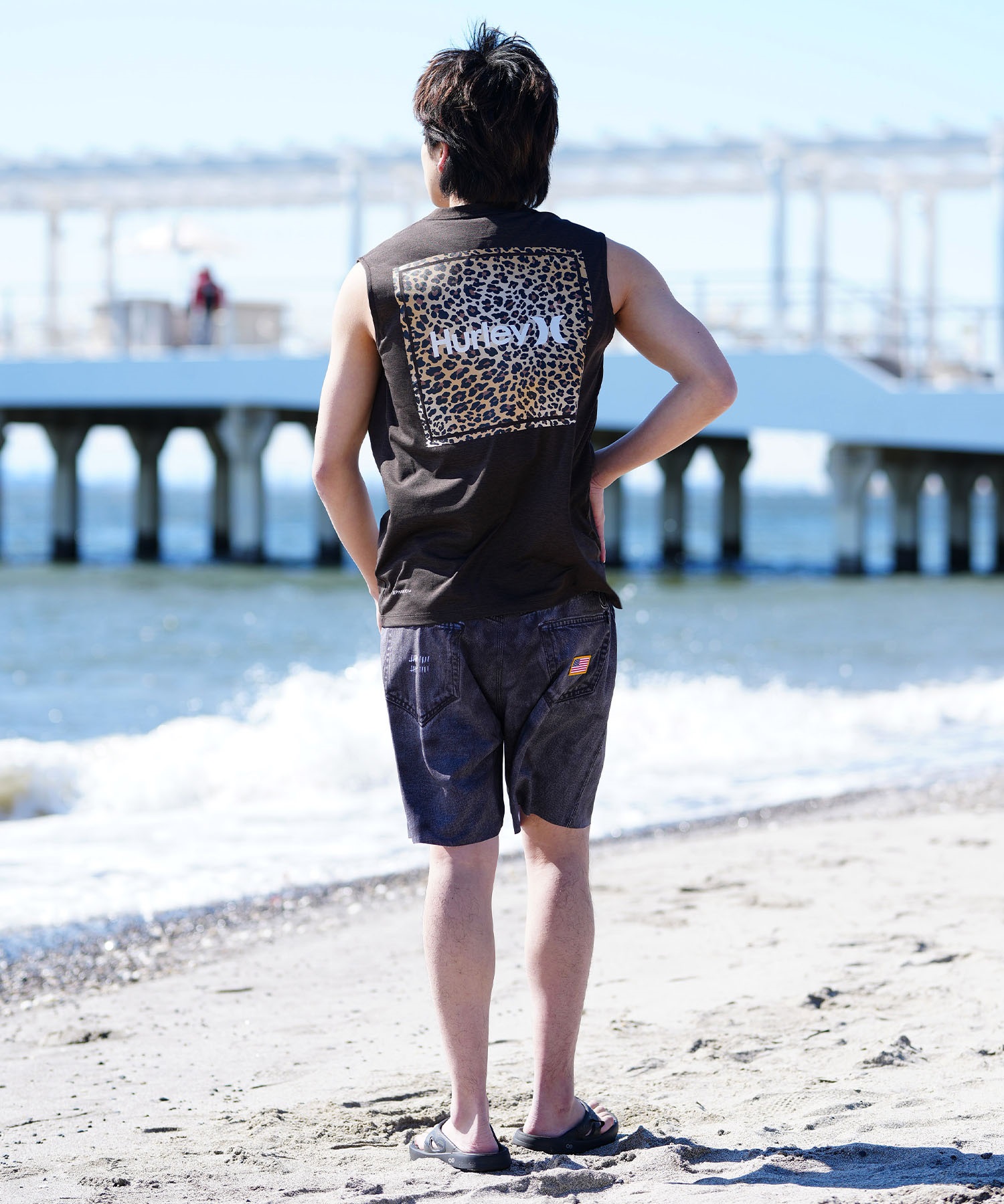 Hurley ハーレー PHANTOM LEOPAD SQUARE SLEEVELESS メンズ ラッシュガード 水陸両用 24MRSMUT011(WHT-S)