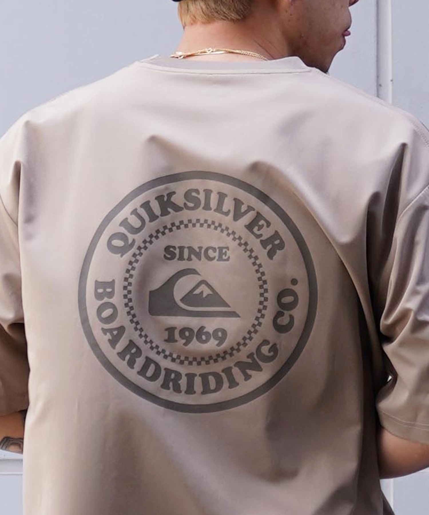 QUIKSILVER クイックシルバー メンズ ラッシュガード Tシャツ バックプリント 水陸両用 ユーティリティ セットアップ対応 QLY242601M ムラサキスポーツ限定(BLK-M)