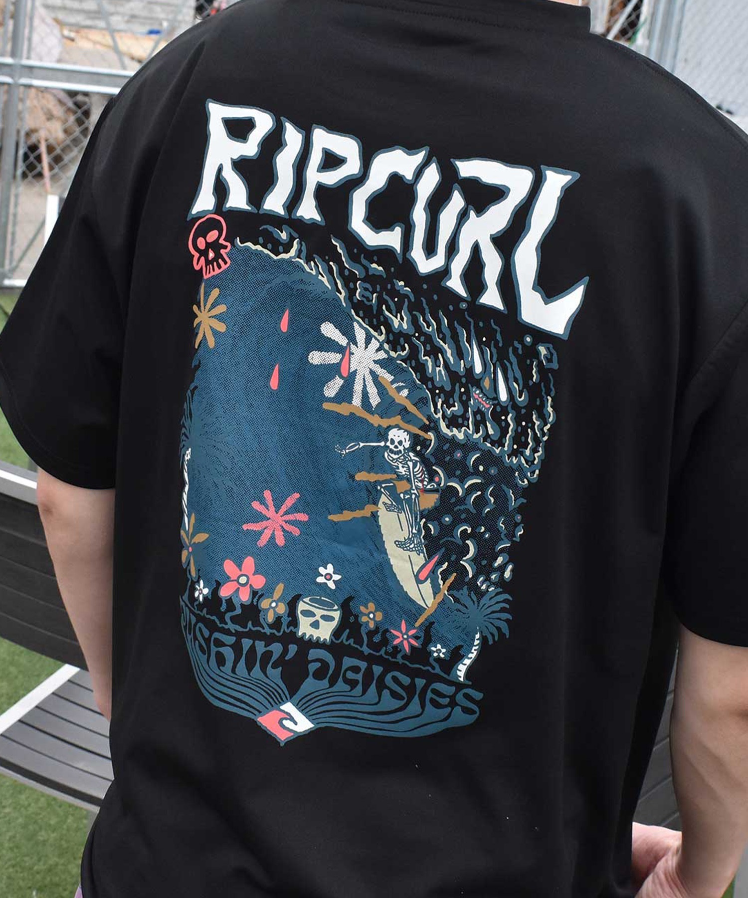 RIP CURL リップカール メンズ ラッシュガード ラッシュＴシャツ UVケア ユーティリティ 水陸両用 O01-801 ムラサキスポーツ限定(BK-M)