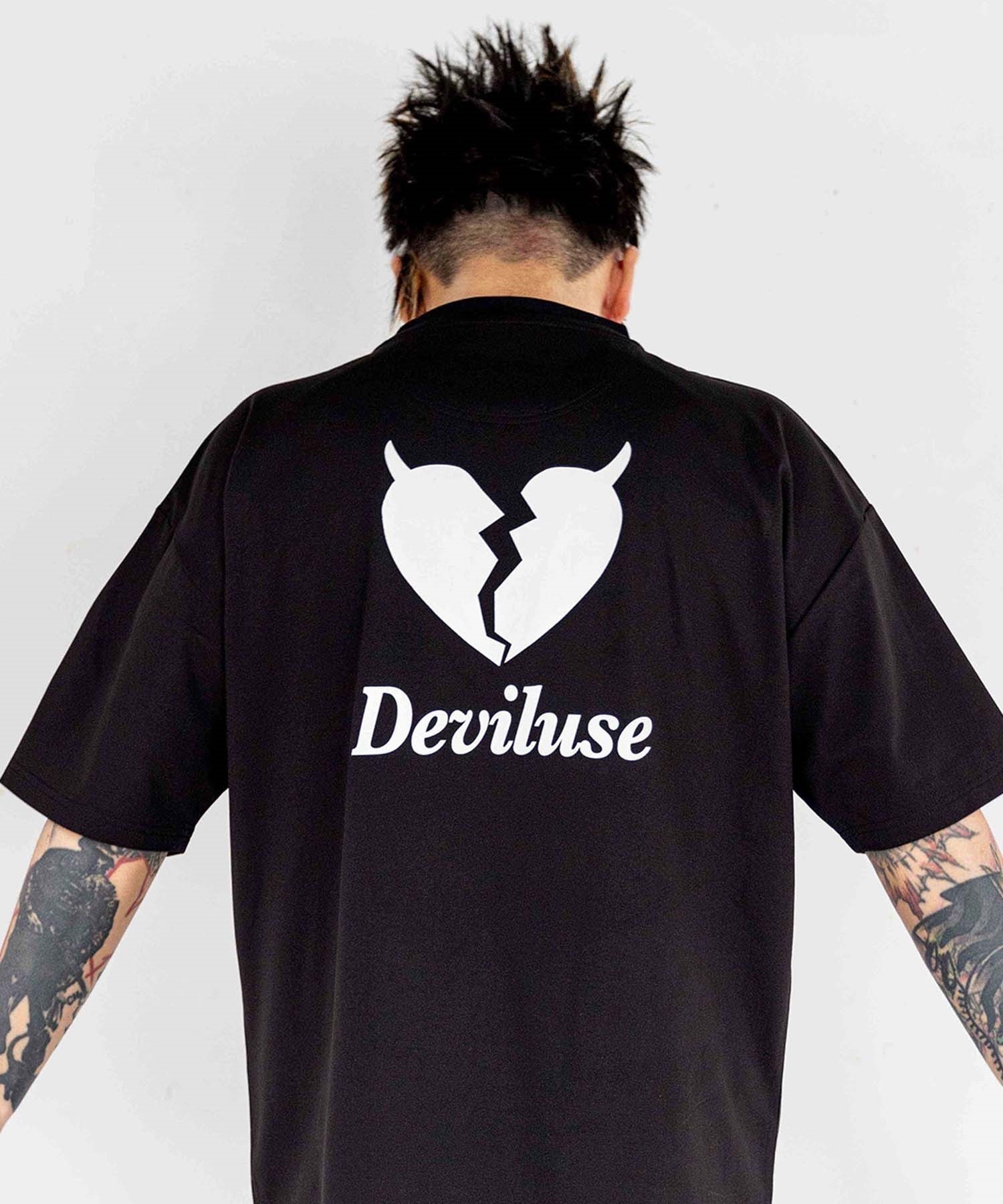 DEVILUSE デビルユース メンズ ラッシュガード 半袖 Tシャツ オーバーサイズ 水陸両用 ムラサキスポーツ限定 243OO1ST303DU(WHT-M)