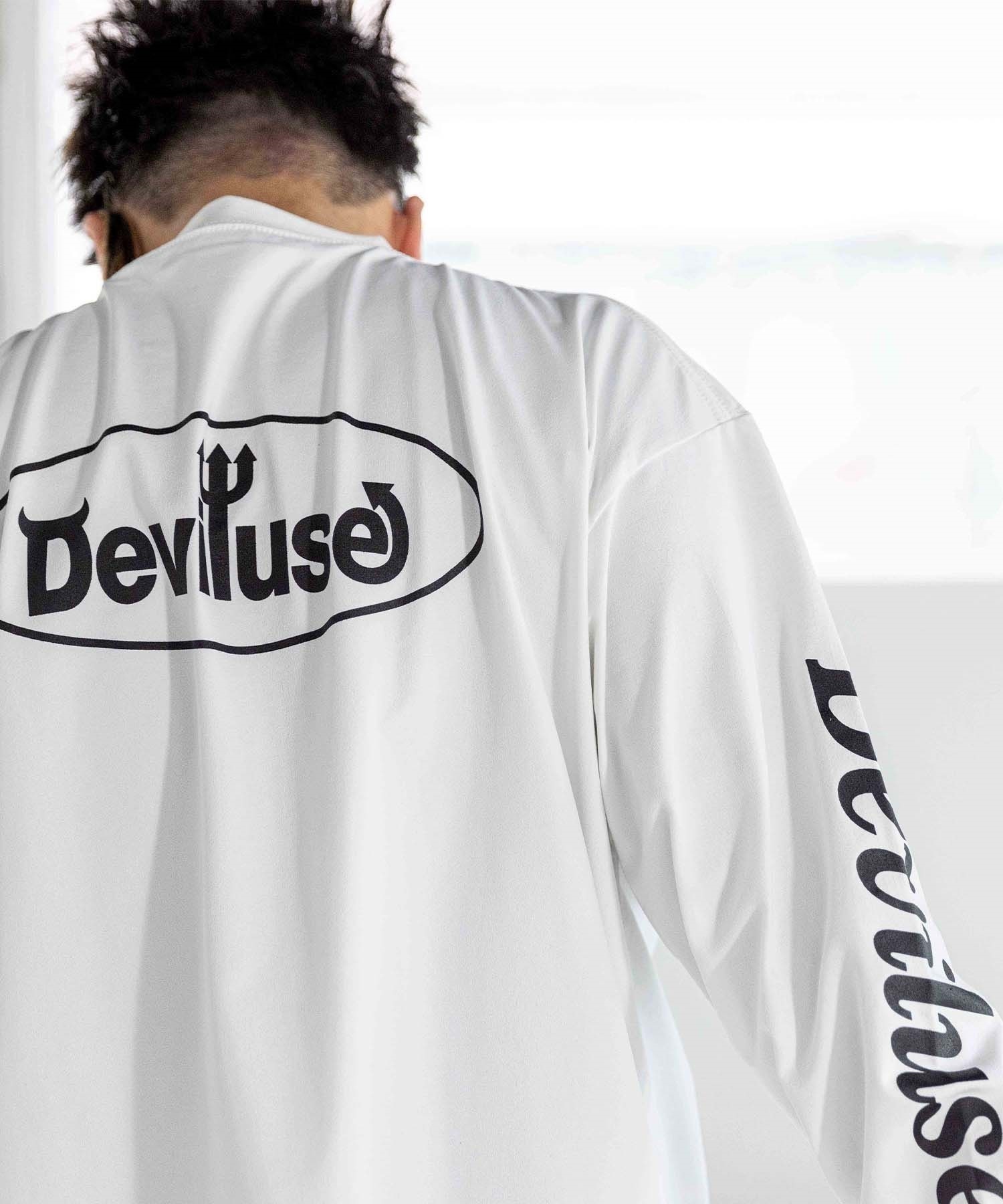 DEVILUSE デビルユース メンズ ラッシュガード 長袖 Tシャツ オーバーサイズ 水陸両用 ムラサキスポーツ限定 243OO1LT089DU(WHT-M)