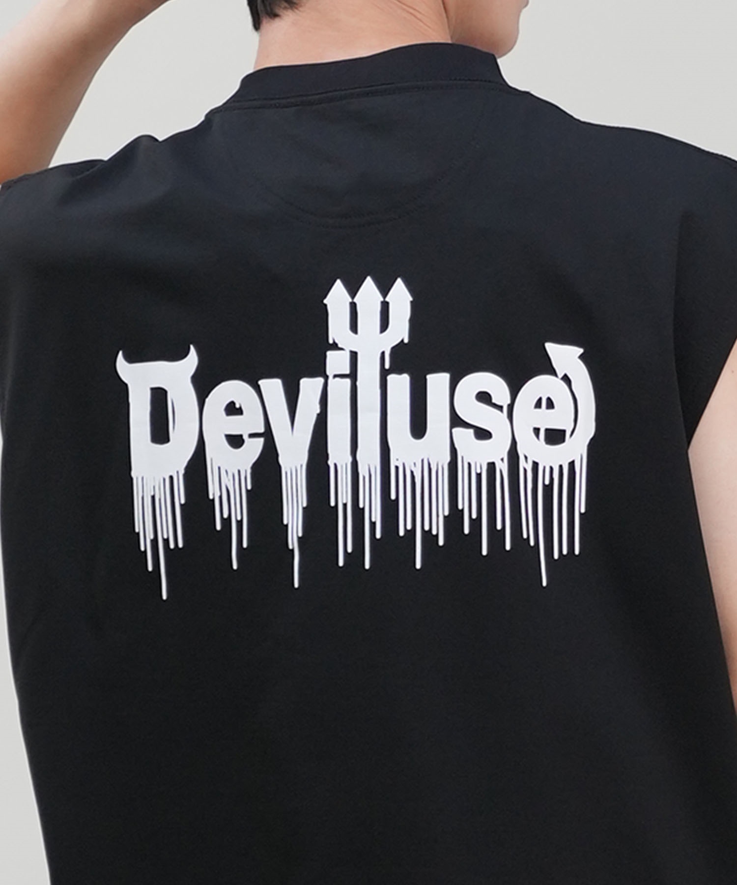 DEVILUSE デビルユース メンズ ラッシュガード ノースリーブ タンクトップ 水陸両用 ムラサキスポーツ限定 243OO1ST305DU(WHT-M)