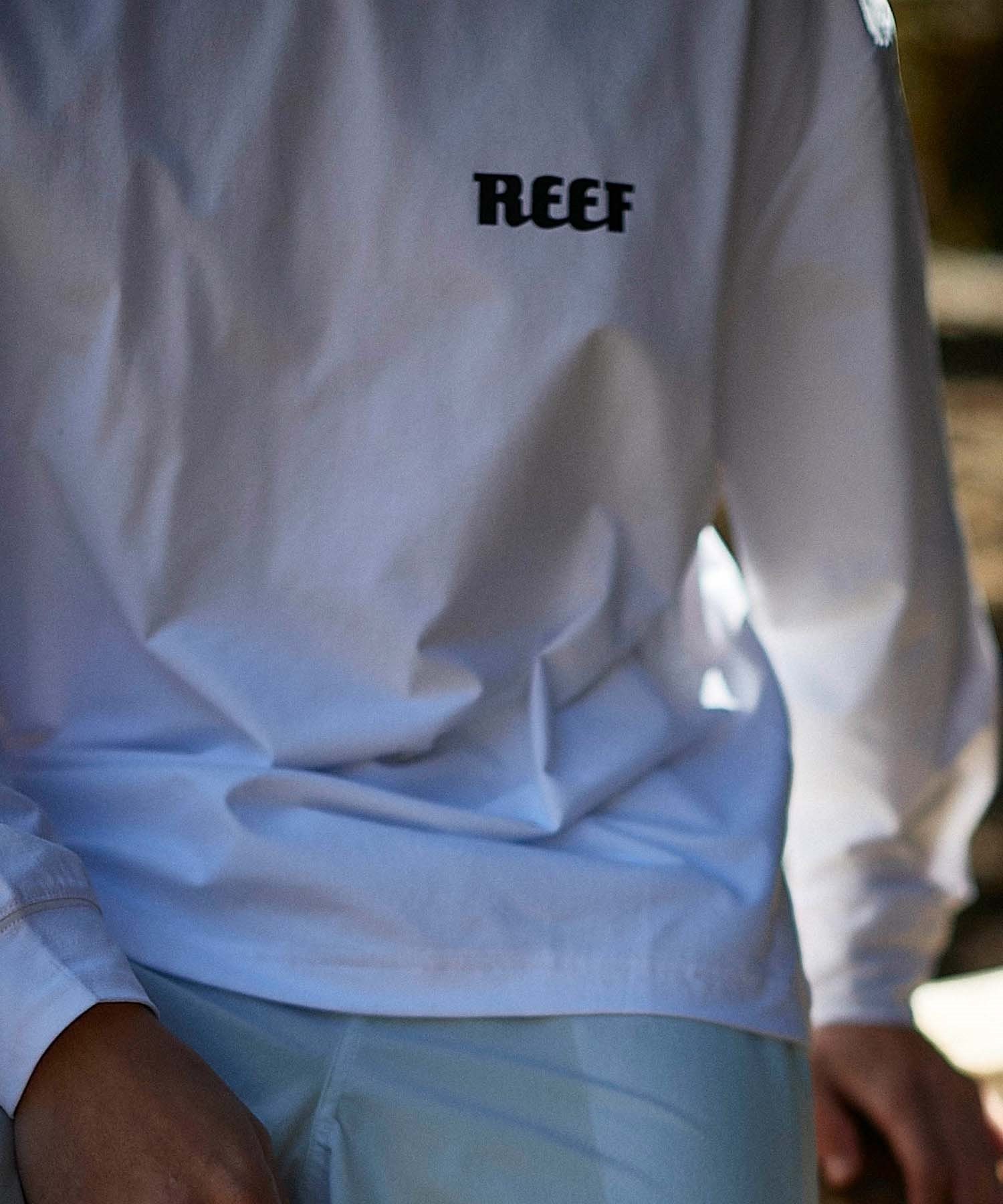 REEF リーフ メンズ 長袖 Tシャツ ラッシュガード 水陸両用 ユーティリティ UVケア ワンポイント RFTEM2320(WHT-M)