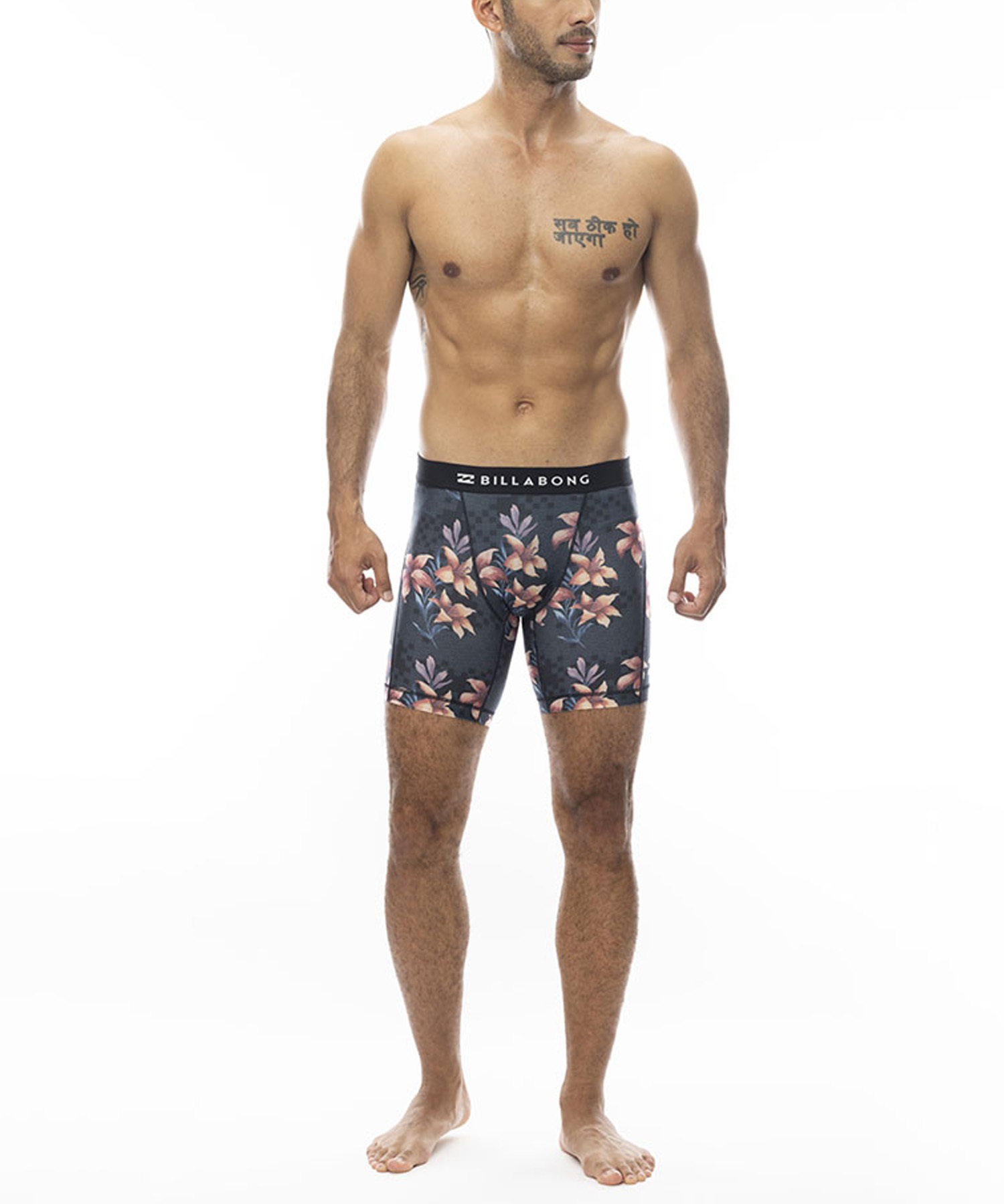 【クーポン対象】BILLABONG ビラボン メンズ サーフインナー アンダーショーツ AO PRINT UNDERSHORTS 水着 UVカット 総柄 BE011-491(BLK-S)