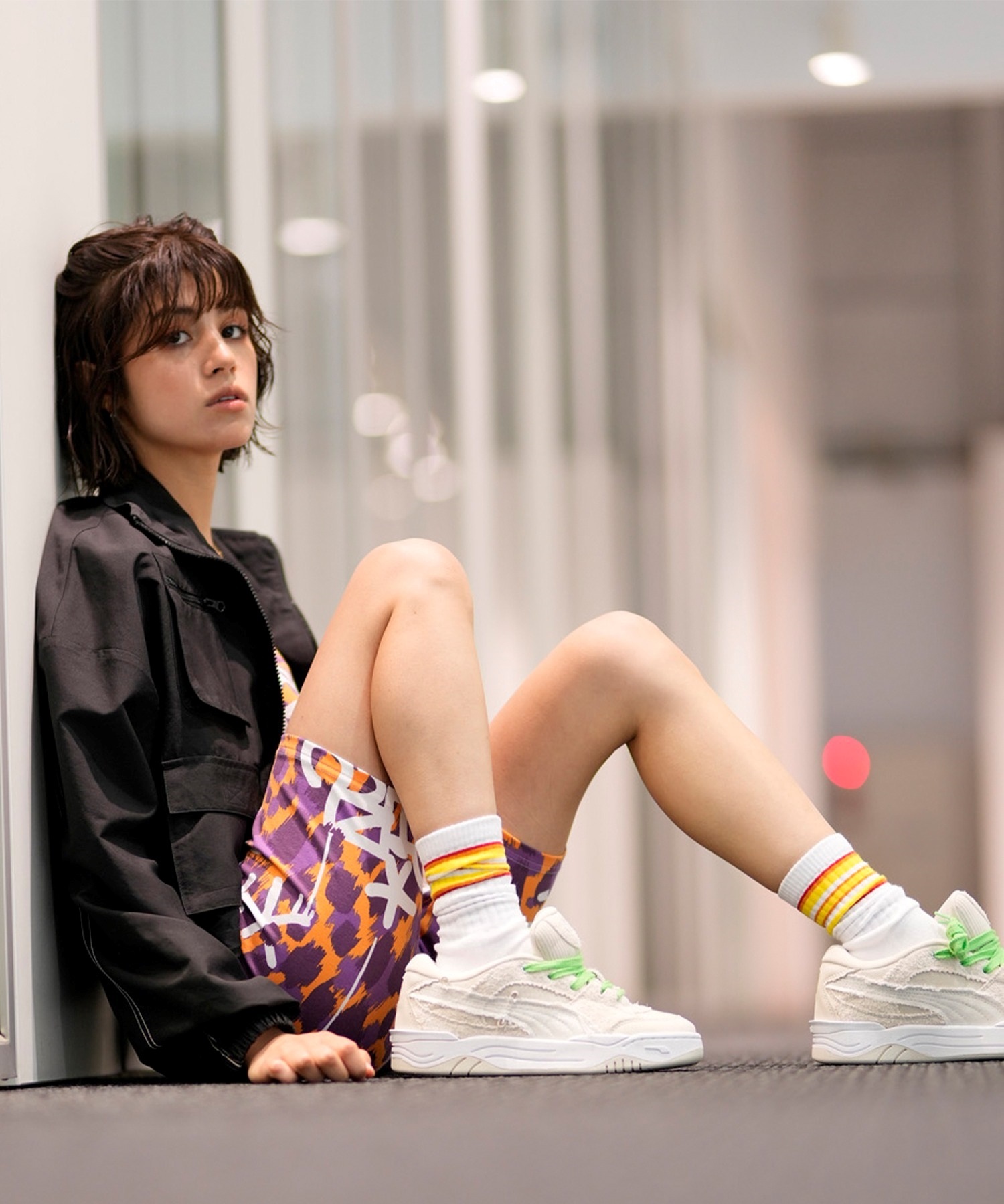 PUMA プーマ × X-GIRL エックスガール コラボ ウィメンズ グラフィック フーディ プルオーバー パーカー レディース 624709(01-S)