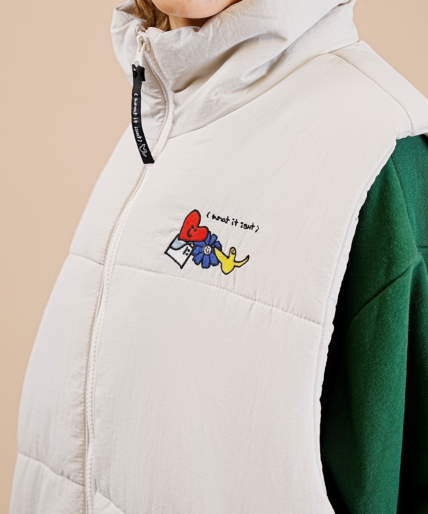 What it isNt ART BY MARKGONZALES/ワット イット イズント マークゴンザレス ベスト オーバーサイズ ユニセックス NC/DW2H5-63883(BLK-M)