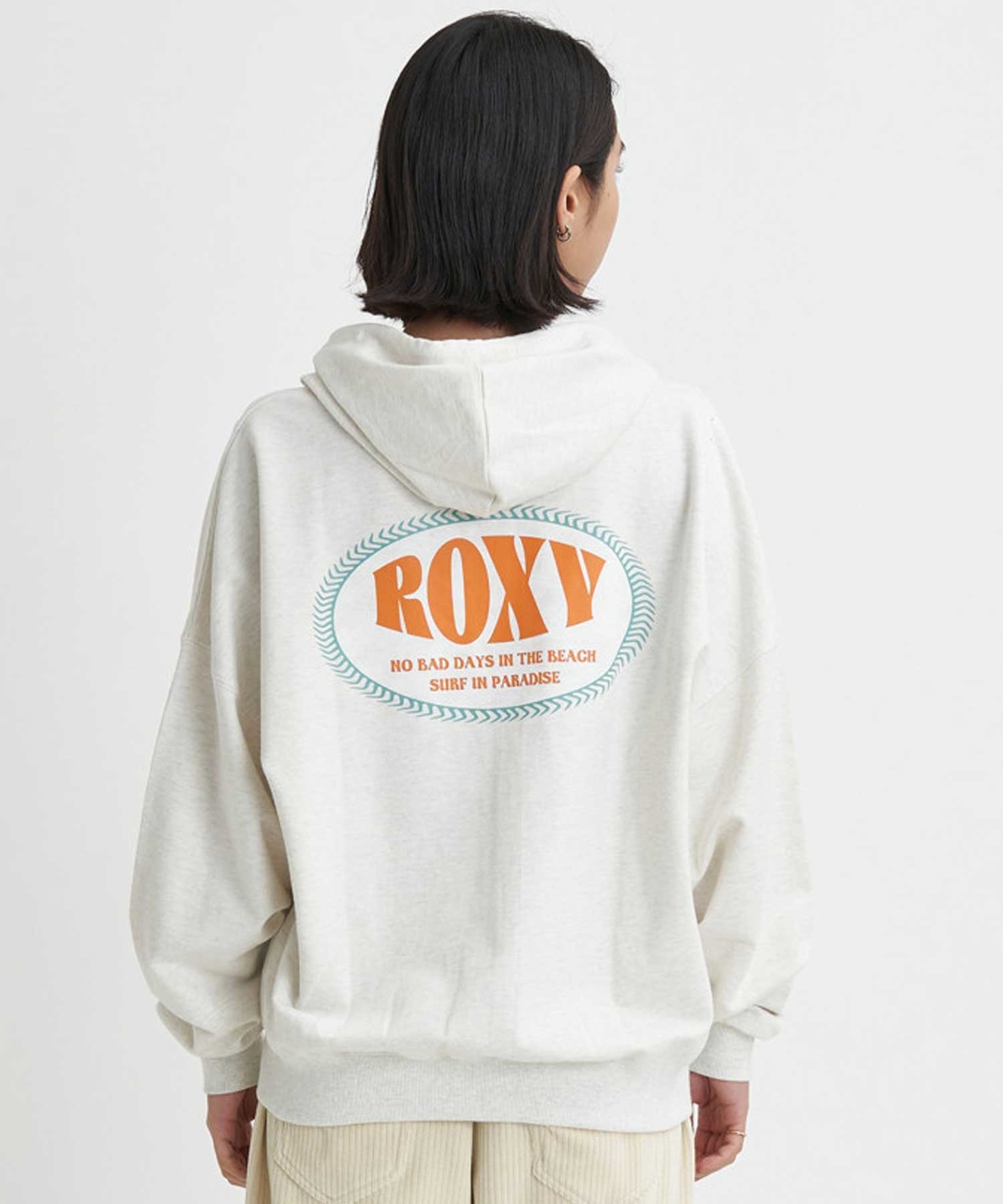 ROXY/ロキシー BACK LOGO ZIP レディース スウェット トップ ジップアップ パーカー オーバーサイズ バックプリント RZP234023(BBK-S)