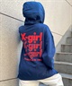 X-GIRL/エックスガール GEOMETRIC TRIPLE LOGO ZIP UP SWEAT HOODIE レディース ジップ アップ パーカー 105233012021(NAVY-M)