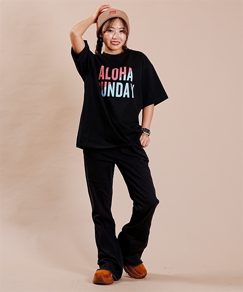 ALOHA SUNDAY/アロハサンデー デザインTシャツ AS-MS-005 ムラサキ ...