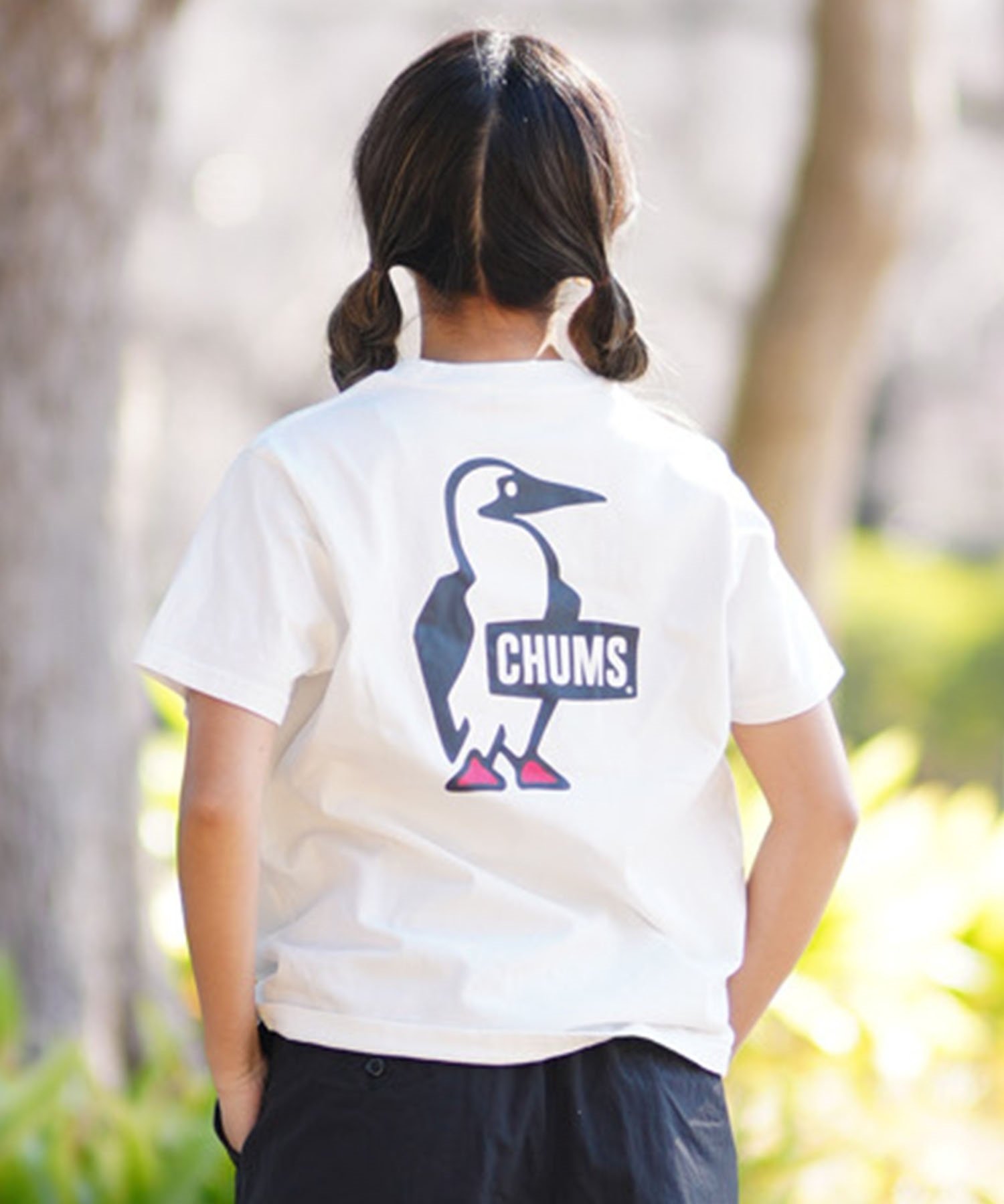 CHUMS チャムス Booby Logo T-Shirt レディース 半袖Tシャツ バック