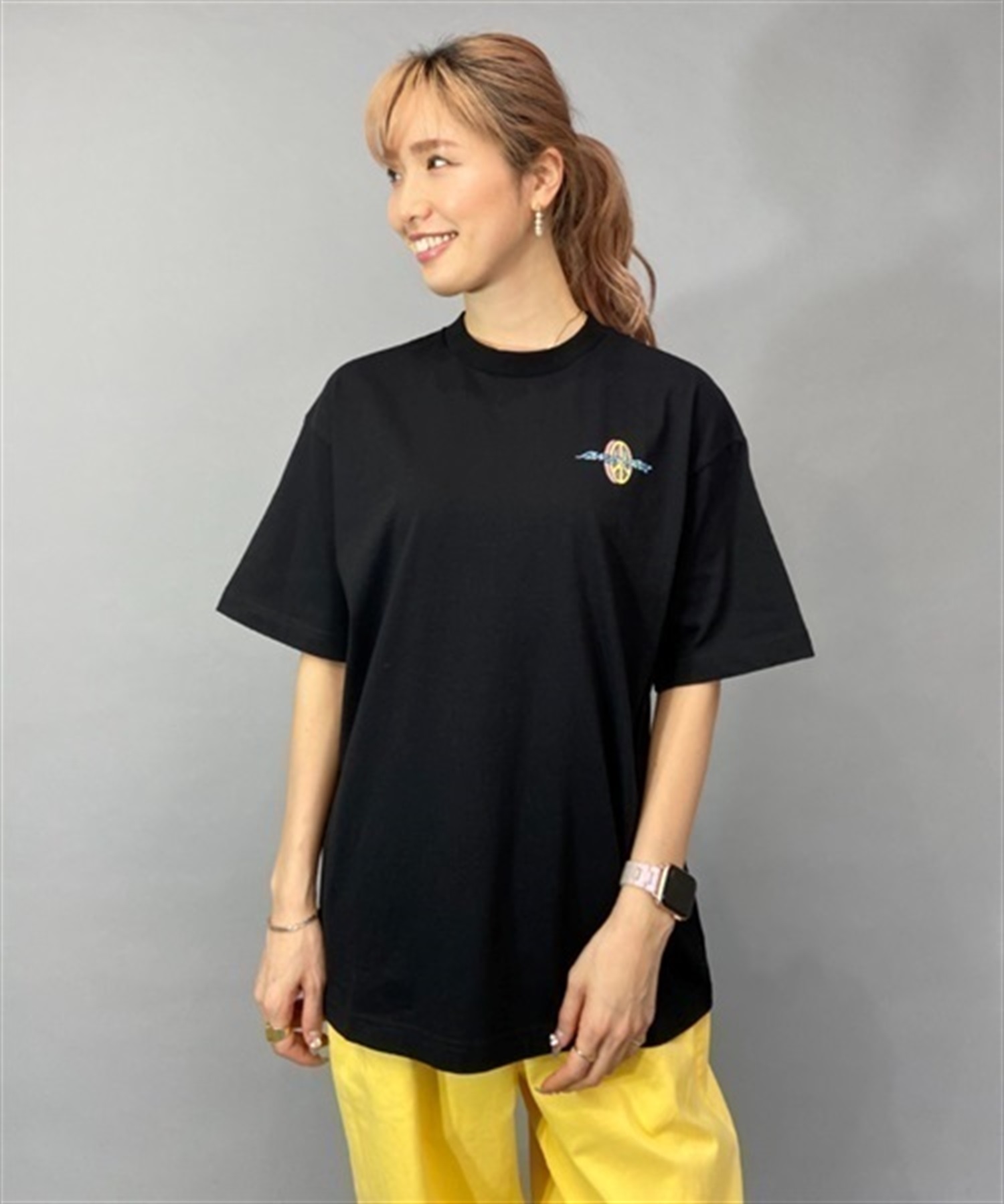 SANTA CRUZ サンタクルーズ BARBED OVAL DOT S/S TEE 502231432 レディース 半袖 Tシャツ バックプリント KK1 C28(WT-M)