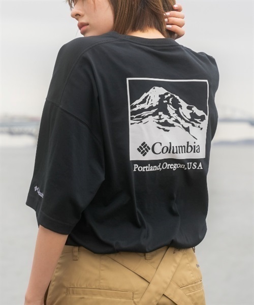 Columbia コロンビア Imperial Park Graphic SS Tee PM6871 レディース 半袖 Tシャツ KK1 D14(BKWT-S)
