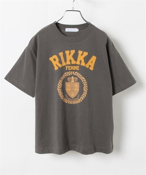 RIKKA FEMME リッカファム R23SS002 レディース トップス カットソー Tシャツ 半袖 KK E11(GY-F)
