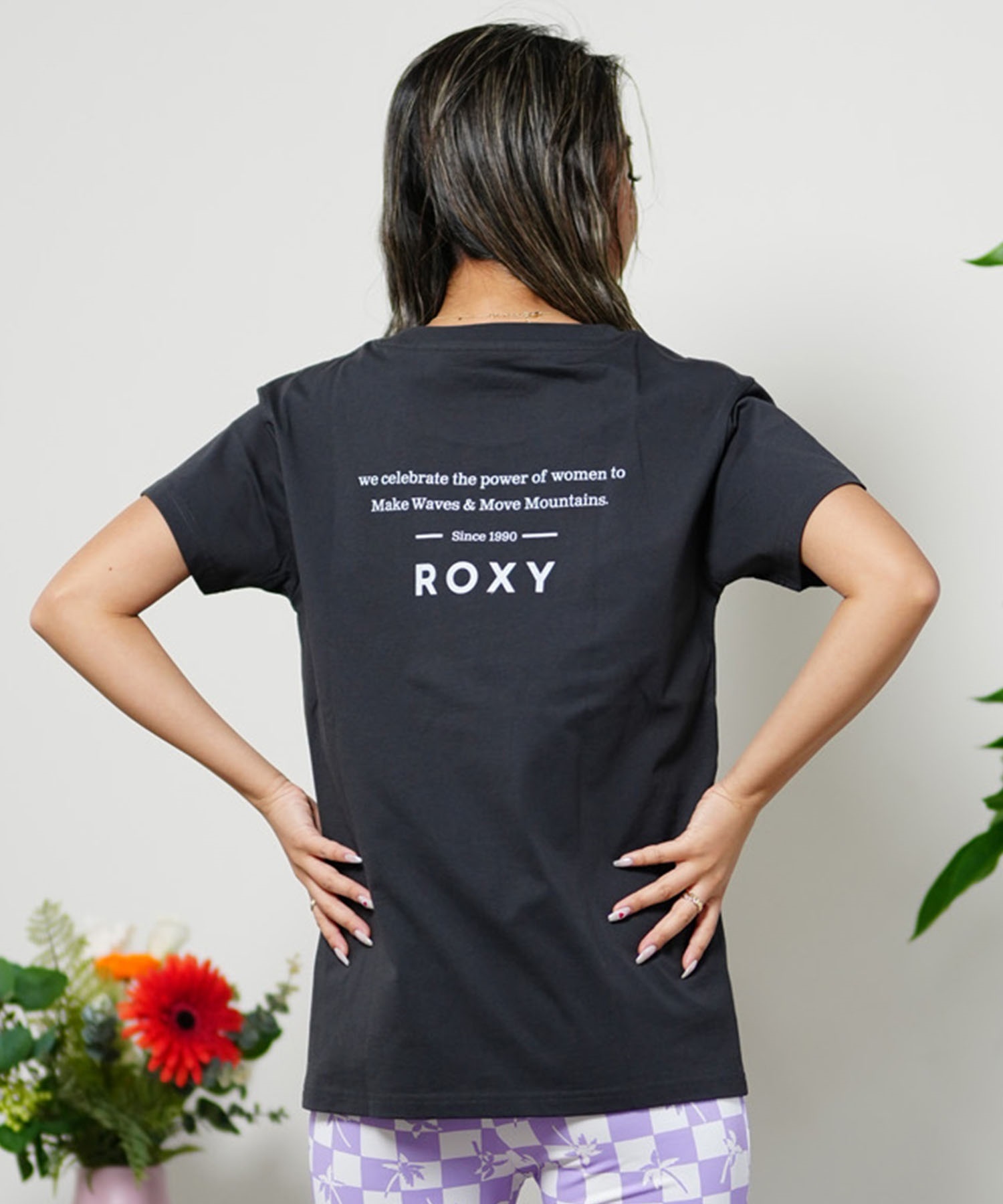 【クーポン対象】ROXY ロキシー POWER OF WOMEN Tシャツ パワーオブウーマン レディース バックプリント RST241081(LAV-M)