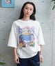 【クーポン対象】ROXY ロキシー DRINK THE WAVE TEE RST241089 レディース 半袖 Tシャツ クルーネック ルーズシルエット(GRN-M)