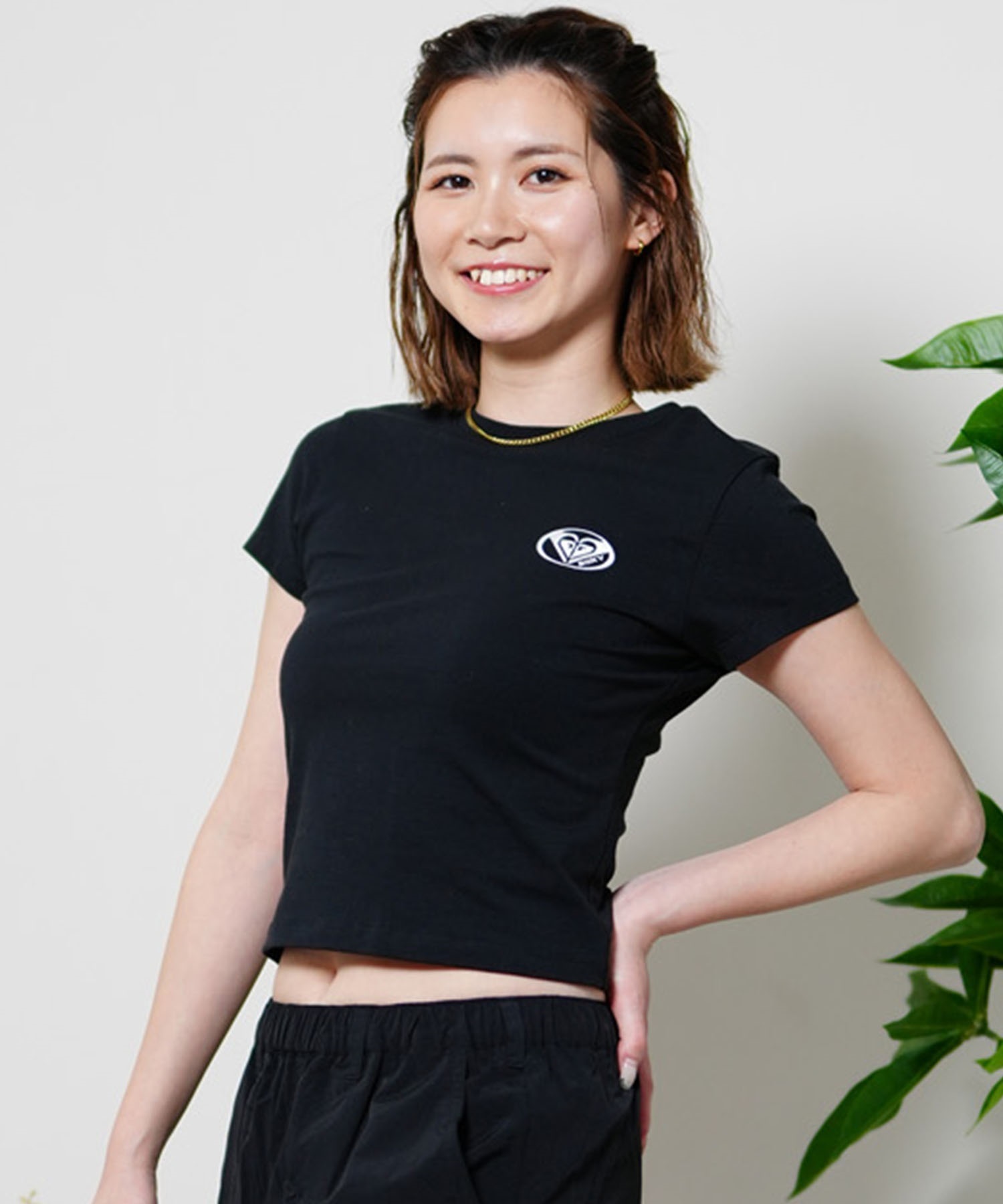 ROXY ロキシー PLANET RING TEE プラネットリング Tシャツ レディース クロップド丈 ワンポイント RST241074(LBL-M)