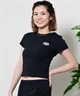 ROXY ロキシー PLANET RING TEE プラネットリング Tシャツ レディース クロップド丈 ワンポイント RST241074(BLK-M)