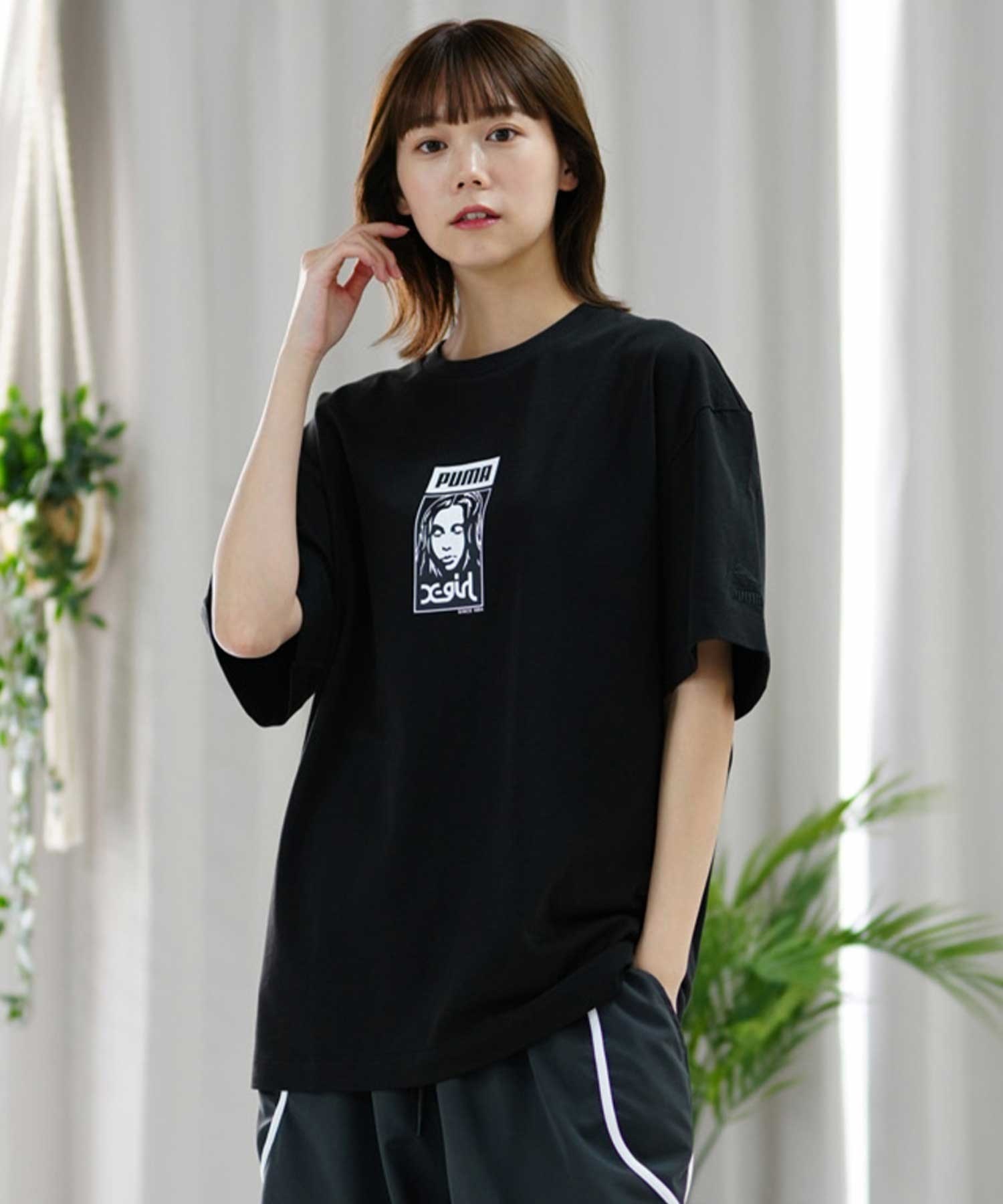 PUMA プーマ×X-girl 684307 半袖 Tシャツ オーバーサイズ ロゴT ワンポイント ショートスリーブ｜ムラサキスポーツオンラインストア  通販