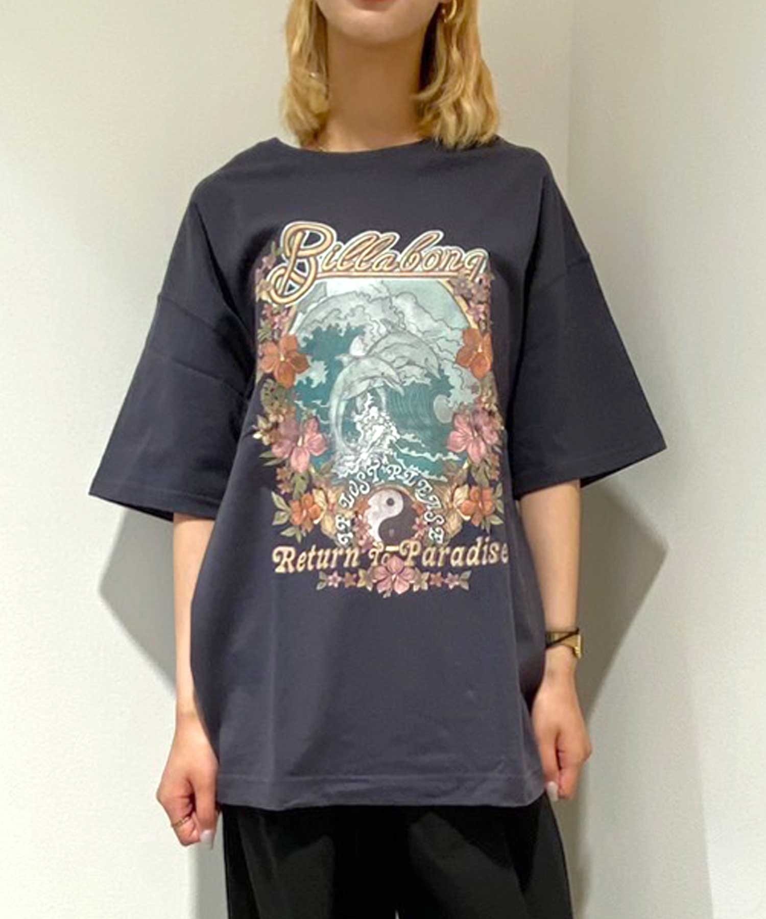 BILLABONG ビラボン GRAPHIC TEE レディース 半袖Tシャツ ルーズシルエット BE013-210(SCS-M)