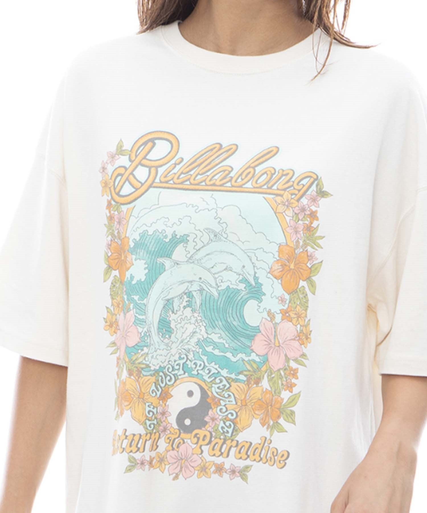 BILLABONG ビラボン GRAPHIC TEE レディース 半袖Tシャツ ルーズシルエット BE013-210(SCS-M)