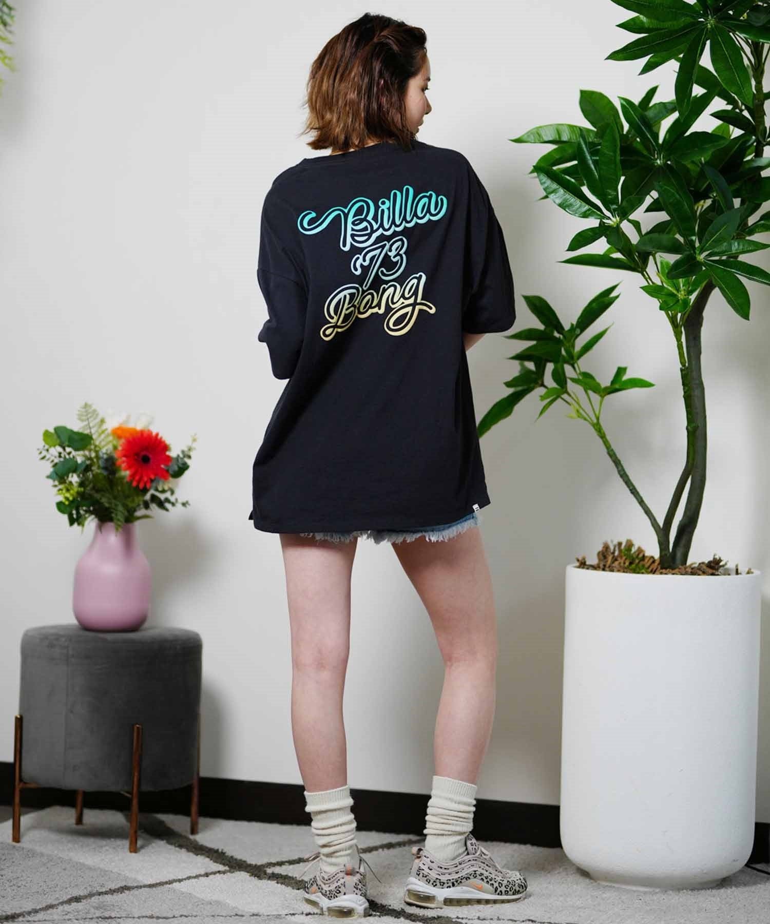 【クーポン対象】BILLABONG ビラボン SCRIPT LOGO LOOSE TEE レディース 半袖Tシャツ ルーズシルエット BE013-212(BGS0-M)