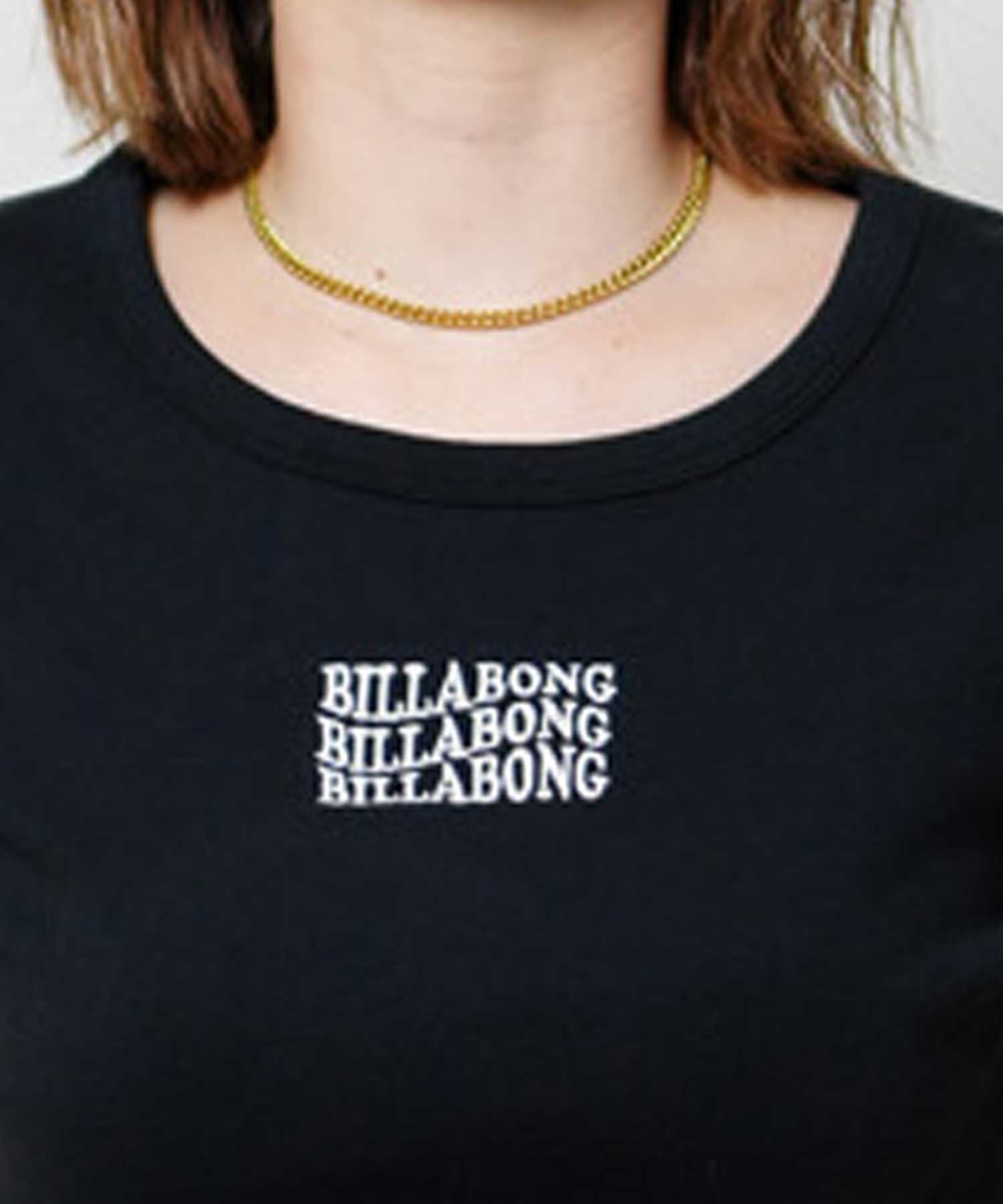 【クーポン対象】BILLABONG ビラボン BE013-217 レディース 半袖 Tシャツ ショート丈 ワンポイント(GBW0-M)