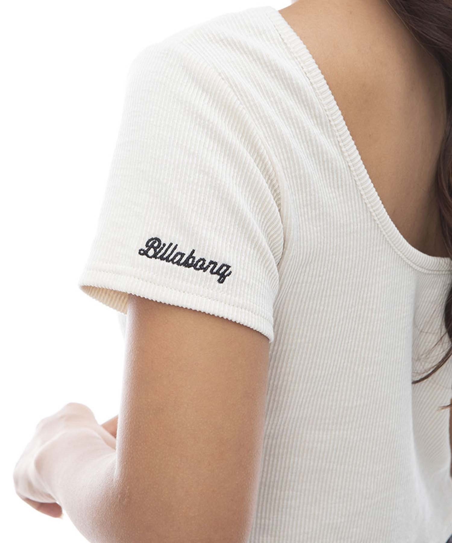 【クーポン対象】BILLABONG ビラボン 2WAY LOGO EMB BABY TEE レディース 半袖Tシャツ ショート丈 ワンポイント BE013-218(BLK-M)