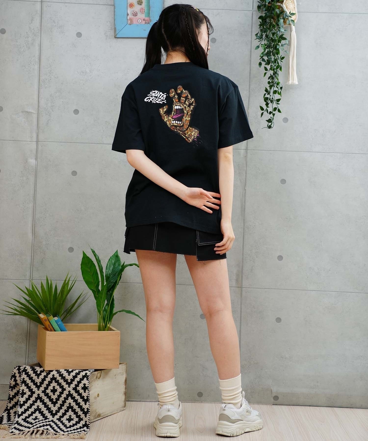 SANTACRUZ サンタクルーズ Murmur Leopard Hand Tee レディース 半袖Tシャツ ムラサキスポーツ別注 502241438(WHITE-M)