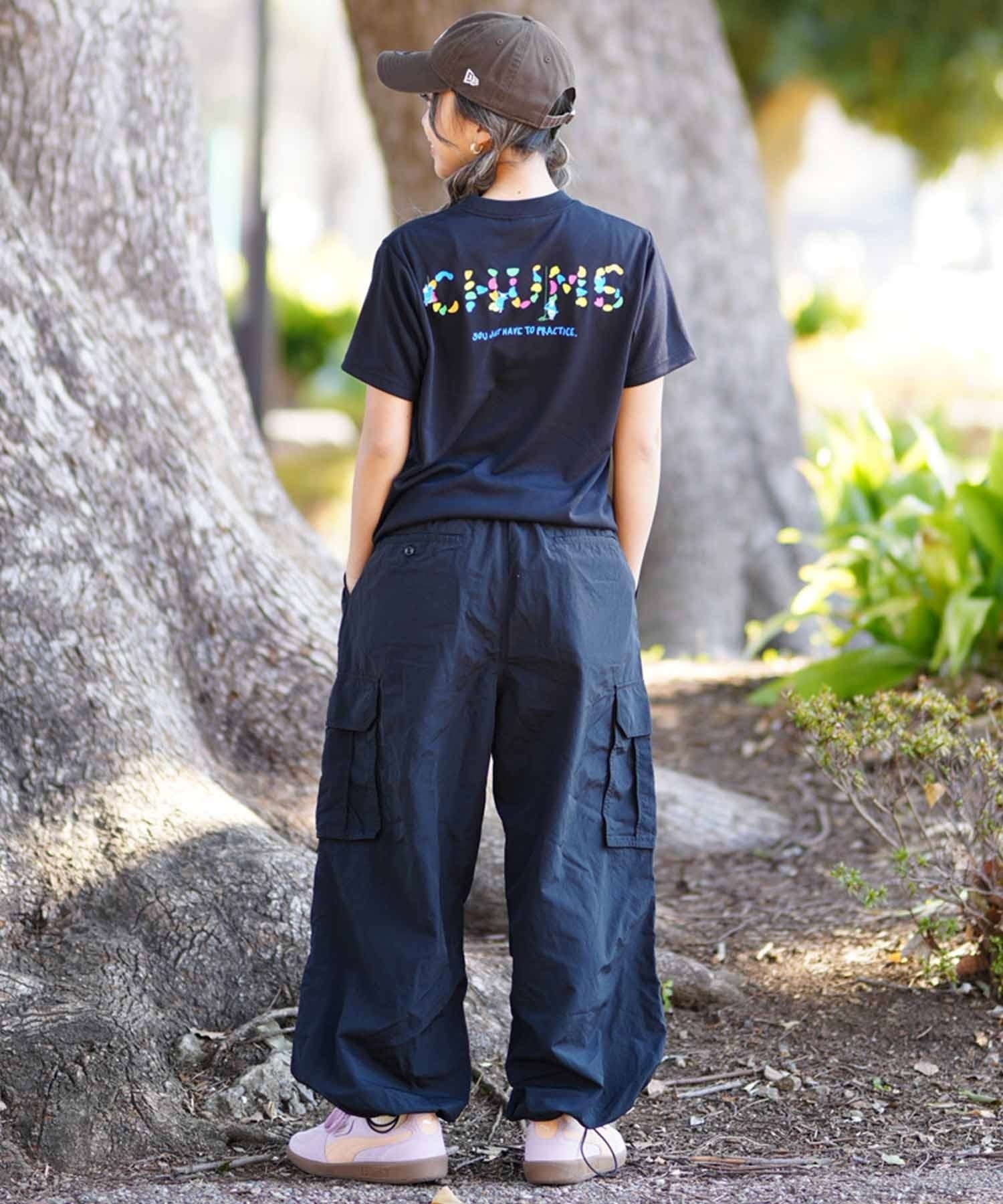 CHUMS チャムス Climbing Booby Work Out Dry T-Shirt レディース 半袖Tシャツ バックプリント CH11-2376(W001-M)