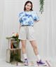 Hurley ハーレー レディース Tシャツ 半袖 ショート丈 クロップ丈 アーチロゴ プリント ヘビーウェイト WSS2421021(BLET-M)