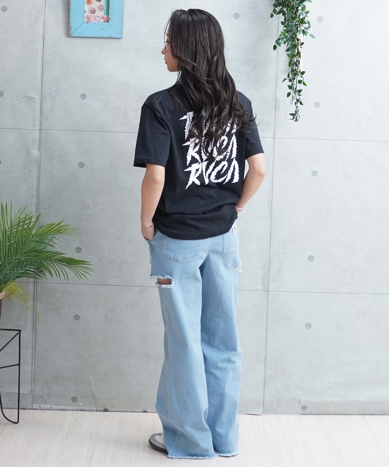 【クーポン対象】RVCA ルーカ レディース 半袖Tシャツ バックプリント BE043-213(GGJ0-S)