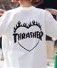 【ムラサキスポーツ限定】THRASHER スラッシャー レディース Tシャツ バーニングハートロゴ ボックスシルエット THML-24SPZOZO01(BLK-M)